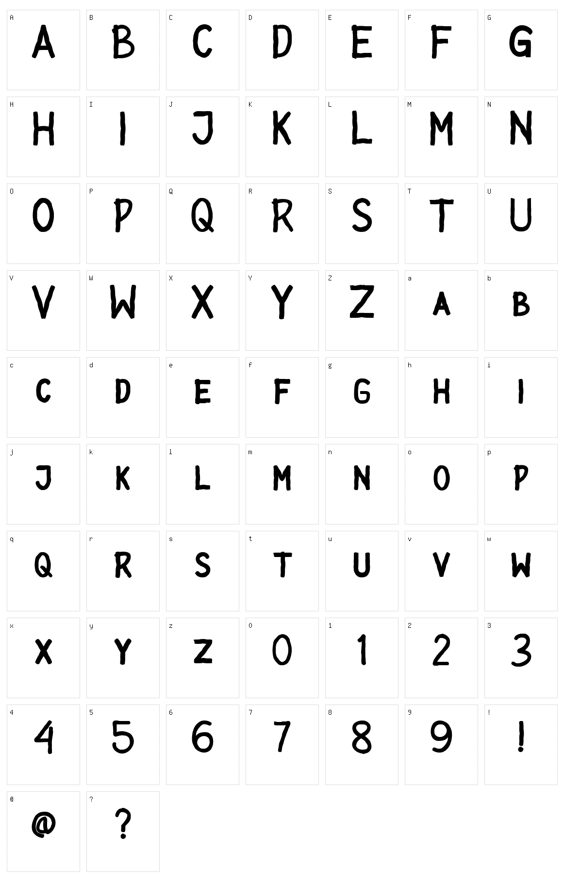 Adventures Character Set
