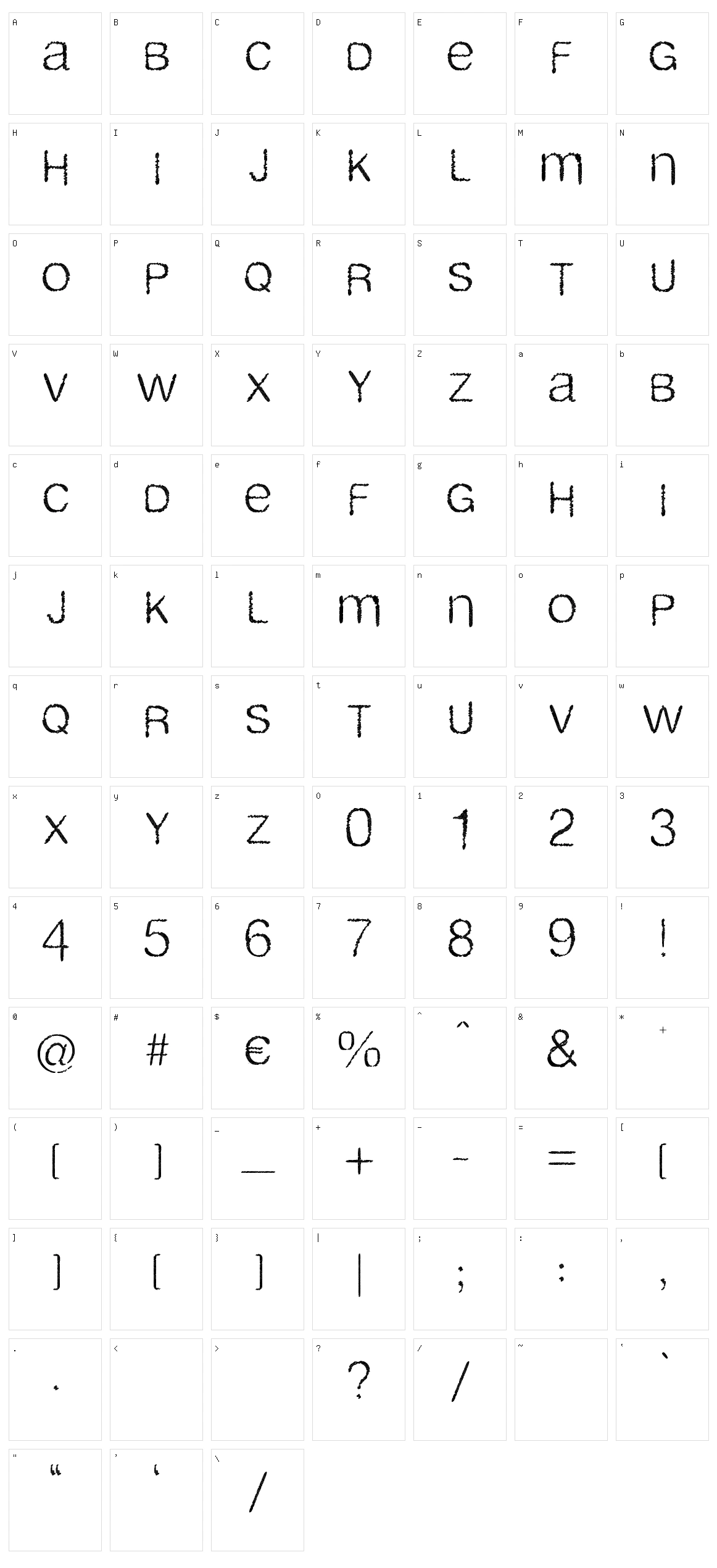 Airlib Character Set