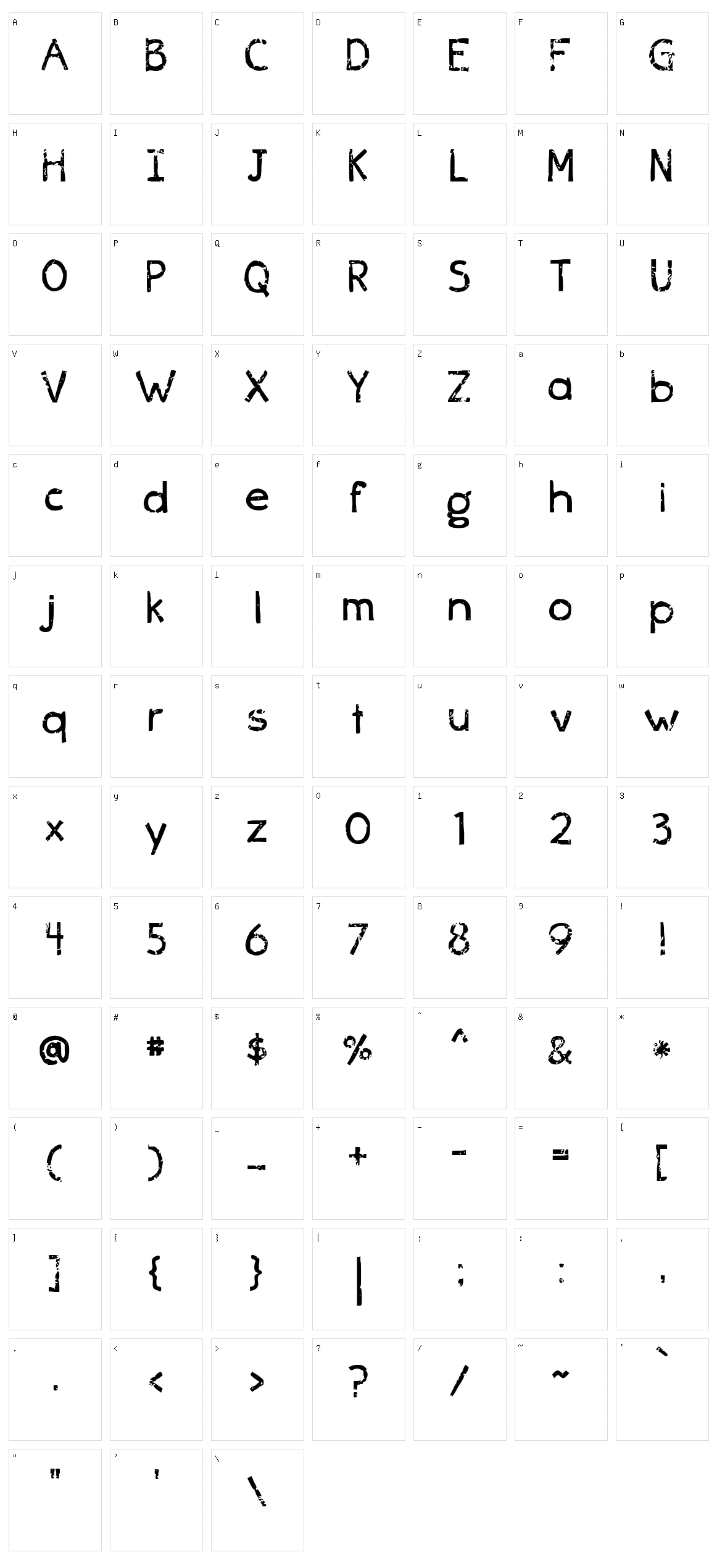 Albatross Character Set