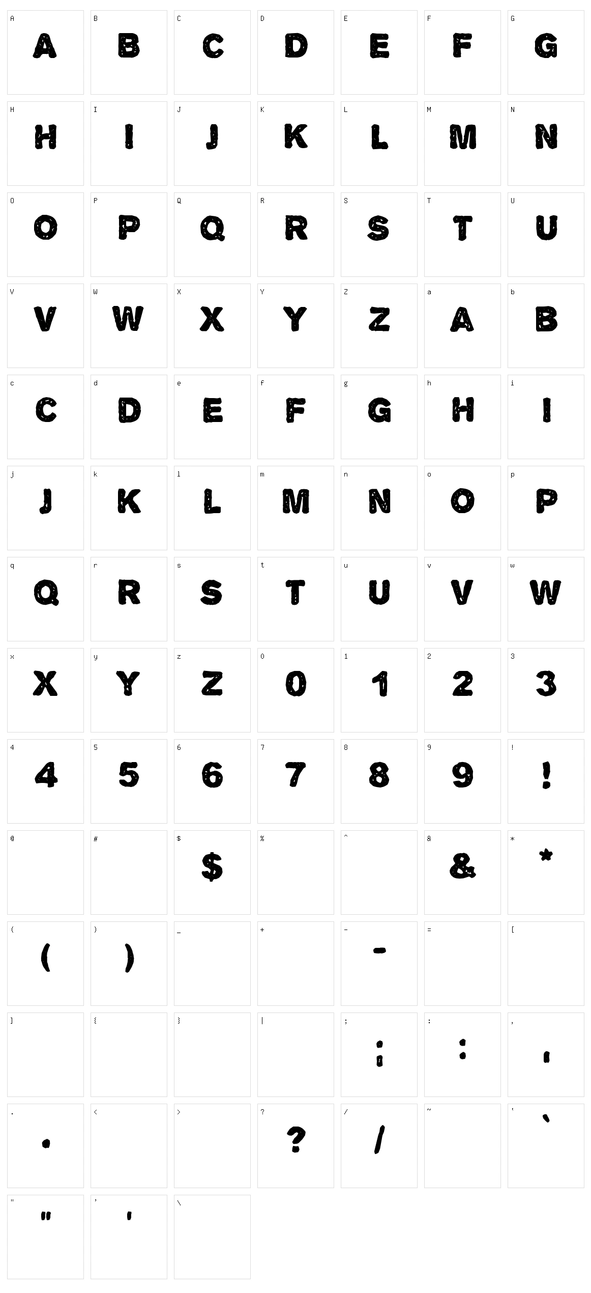 Alpha Echo Character Set