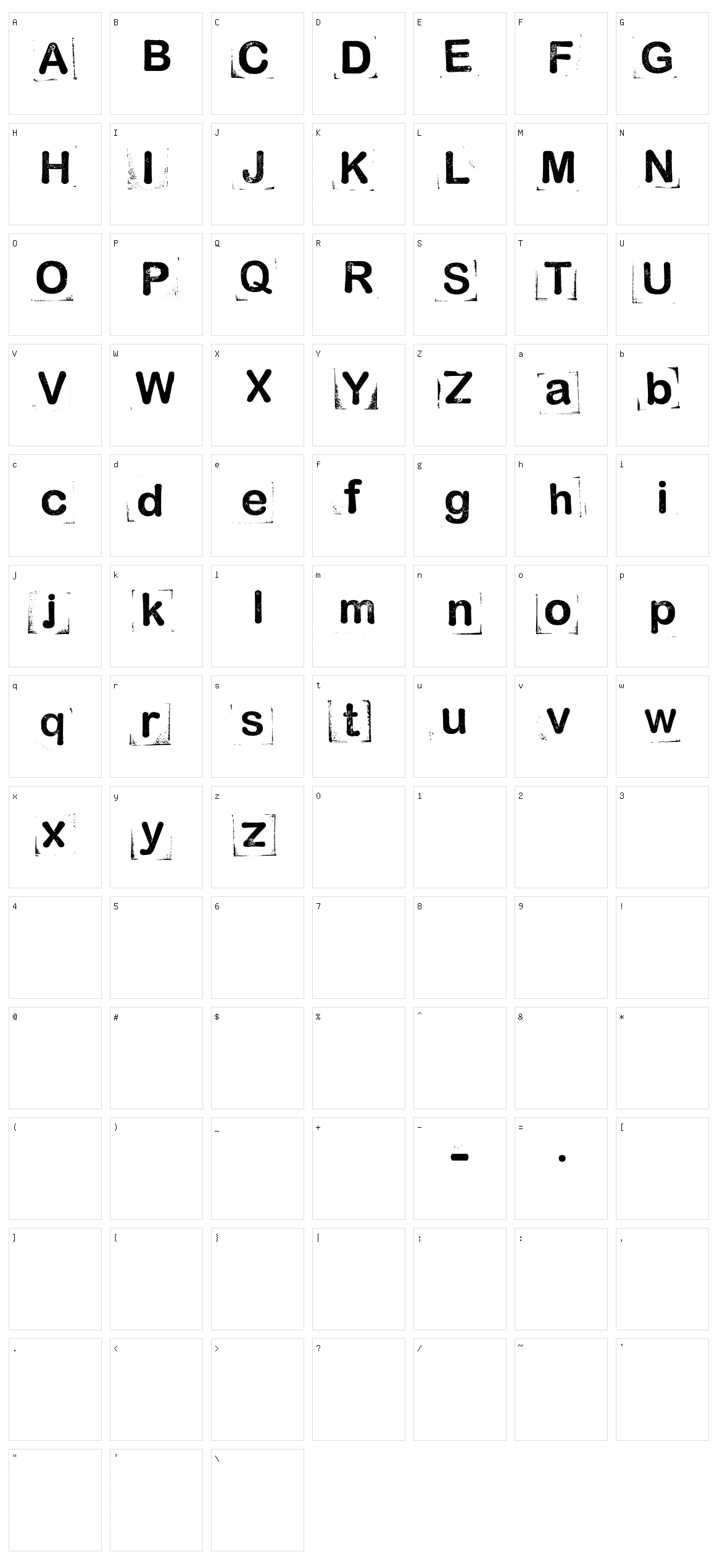 Anal-probe Character Set