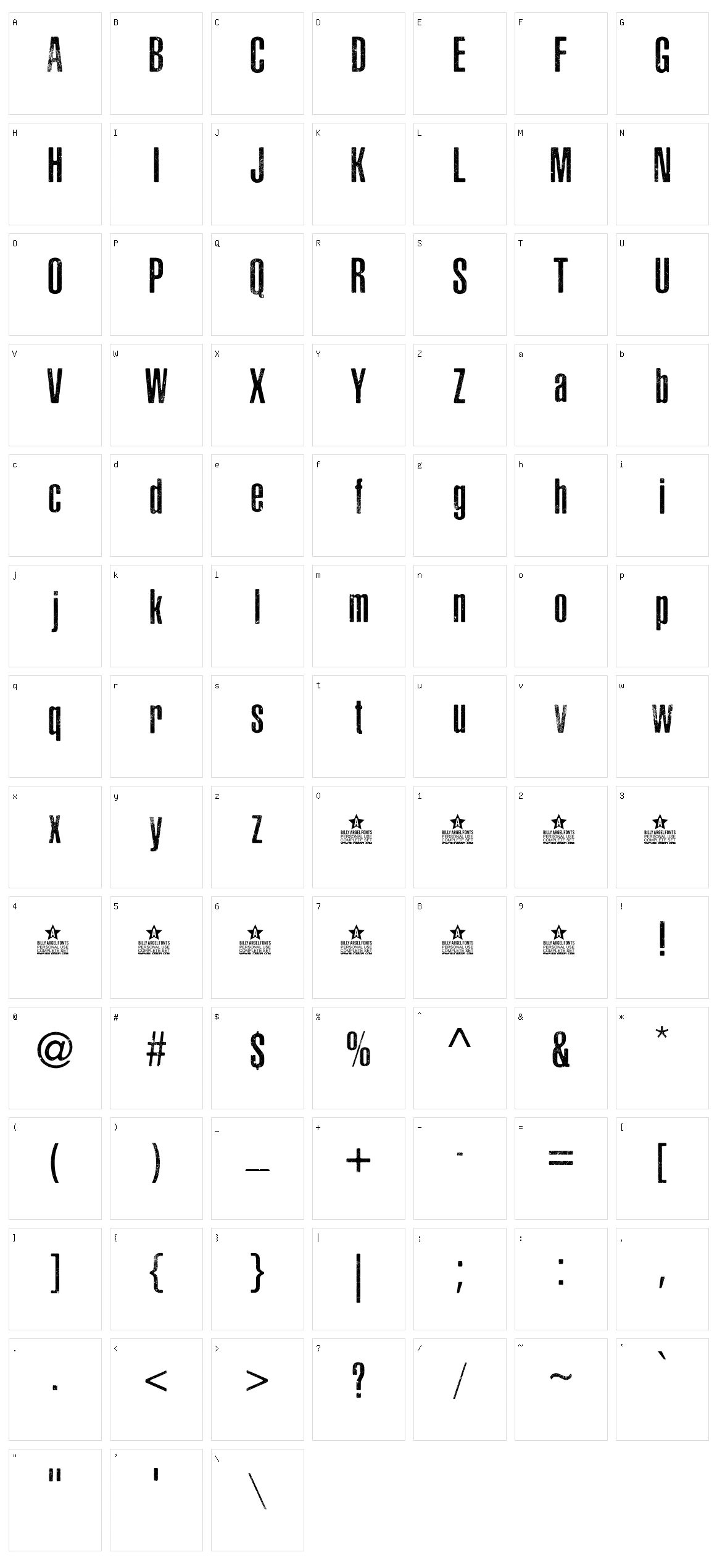 Asphaltic Scratch Rounded Character Set