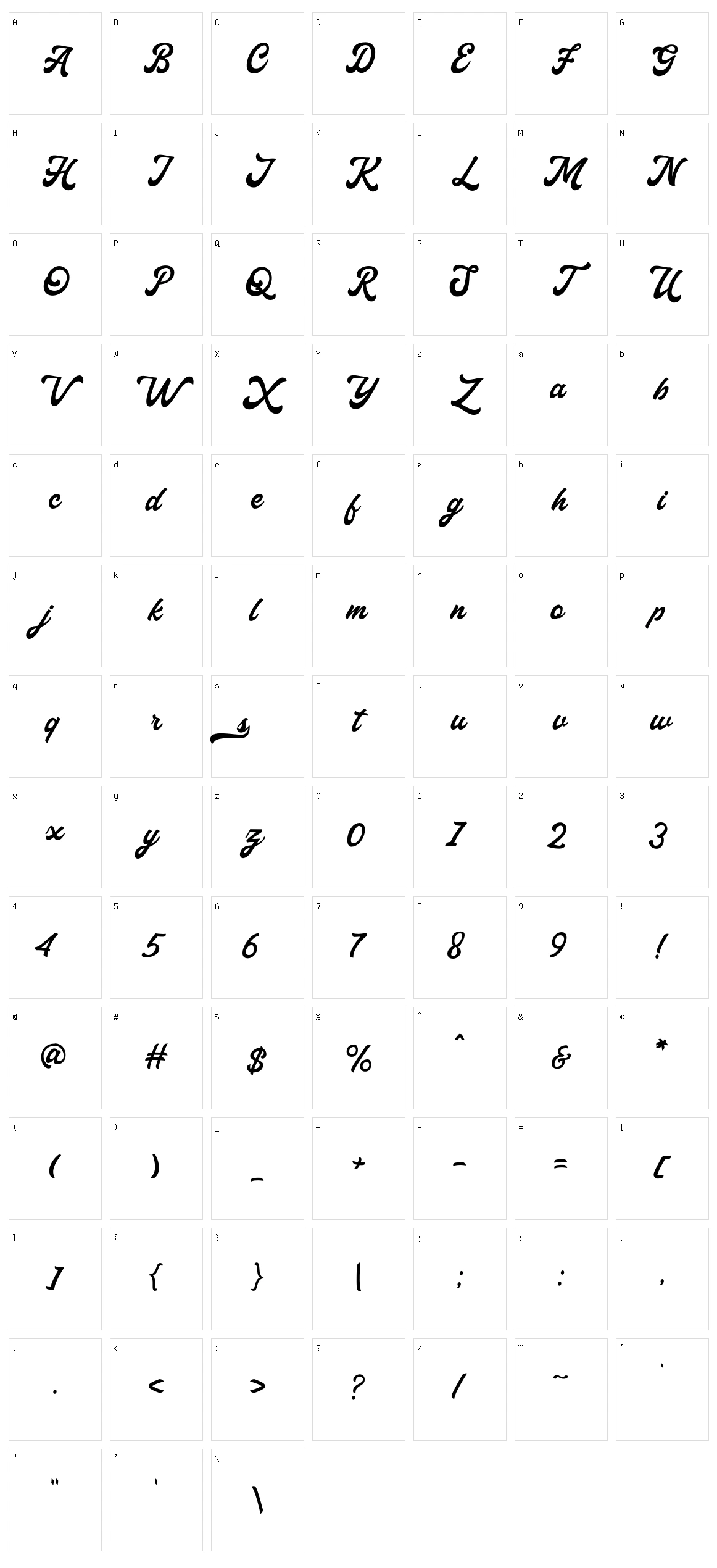 Haglos Character Set