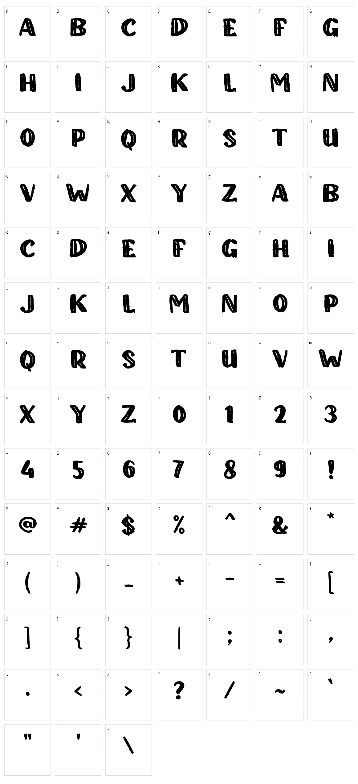 b Bates Character Set