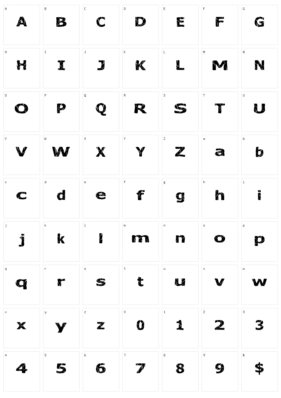Bad Luck Character Set