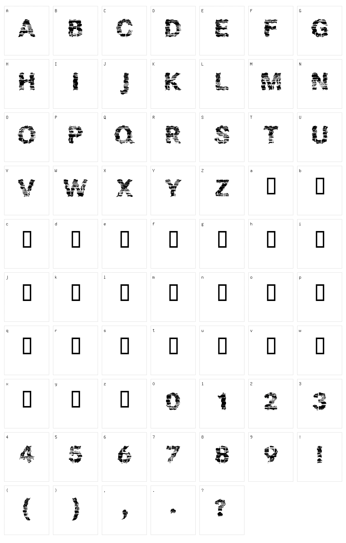 Bark Character Set