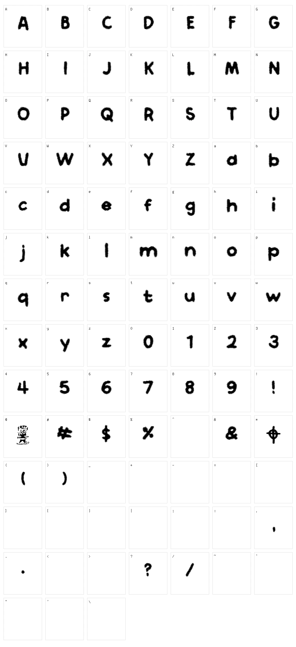 Bastardo Character Set