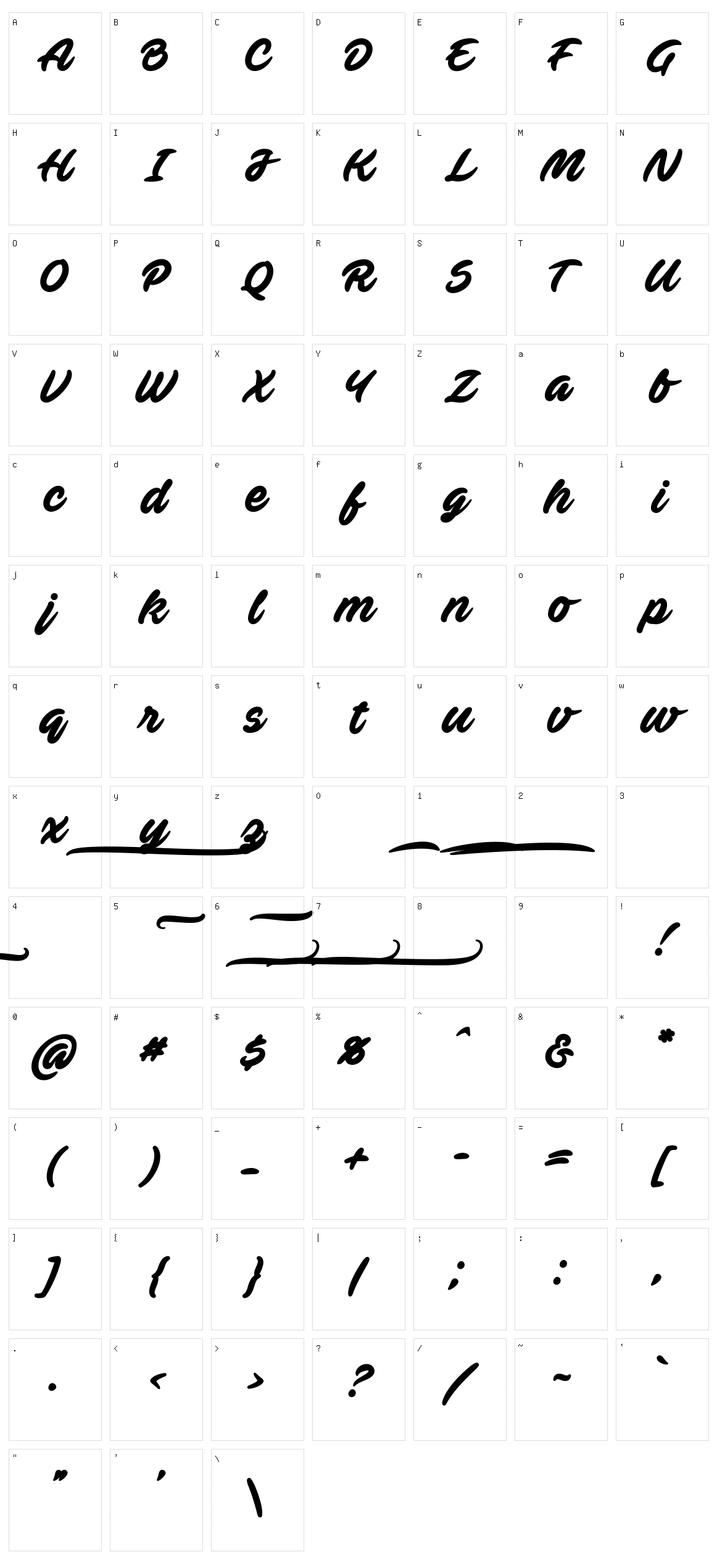 Ave Fedan Character Set