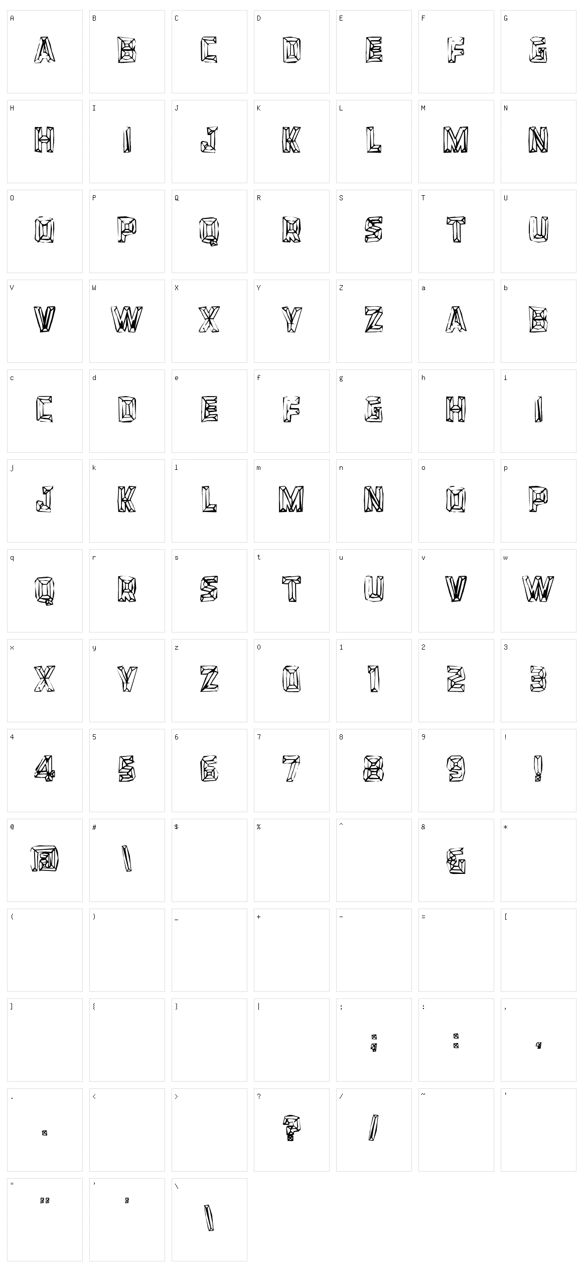 Bevel Hands Character Set