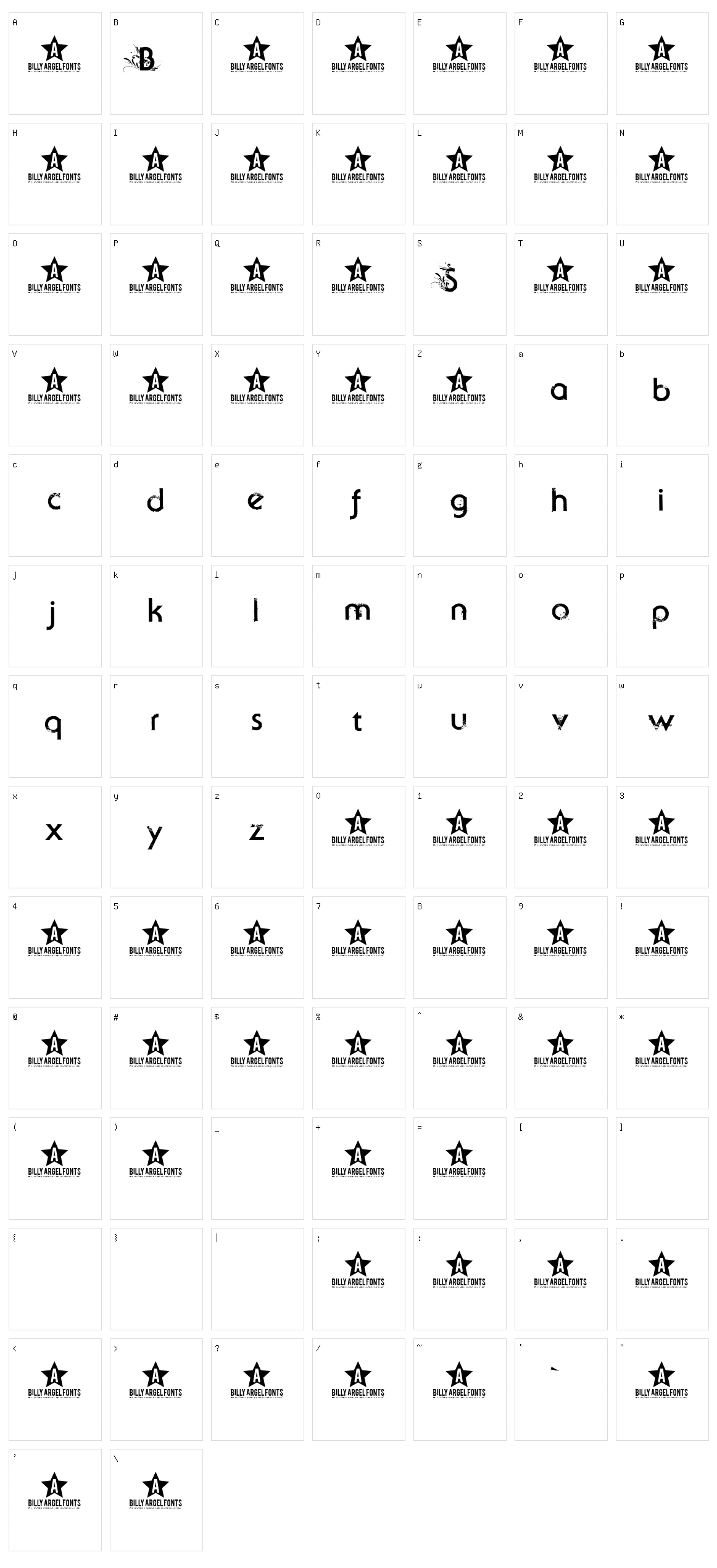 Beyond Sky Character Set