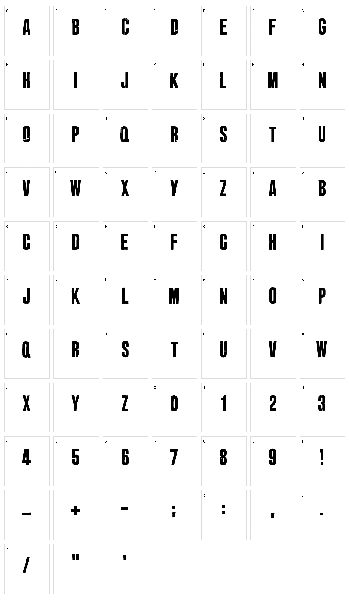 Big Brother Character Set
