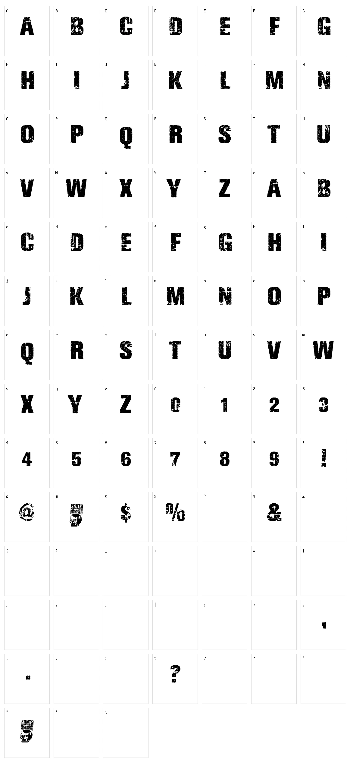 Big Dealer Character Set
