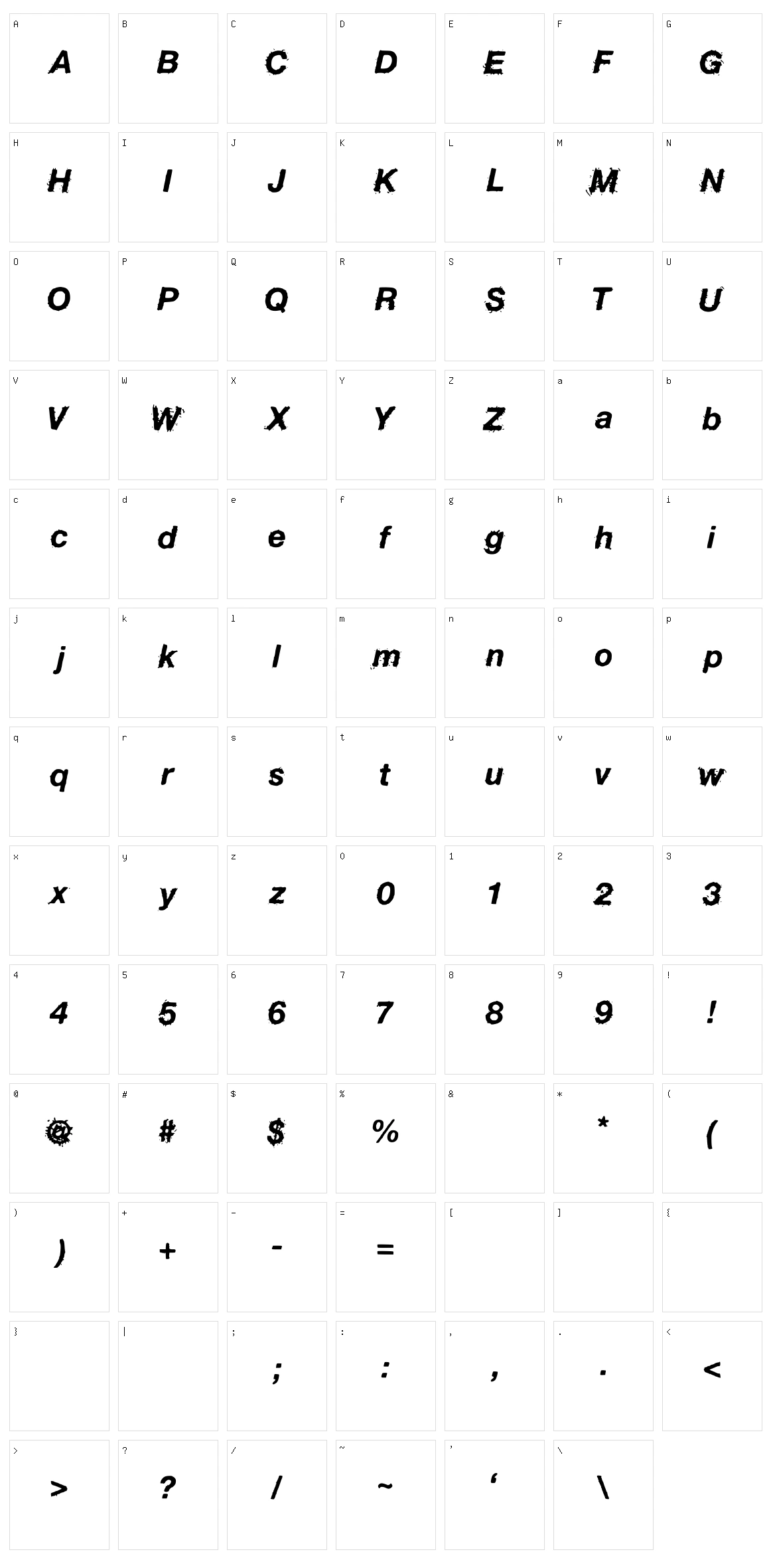 BirdFly Character Set