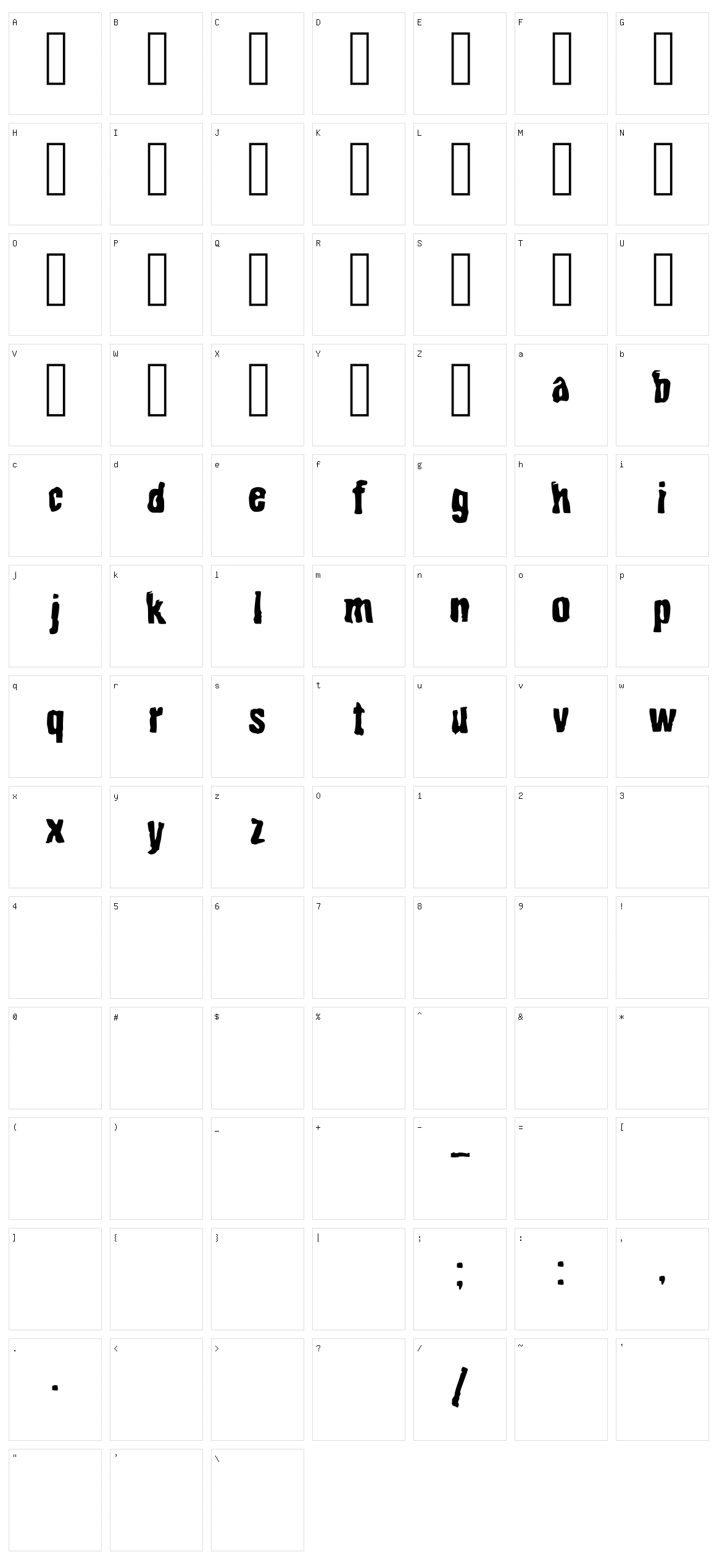 Bito Character Set