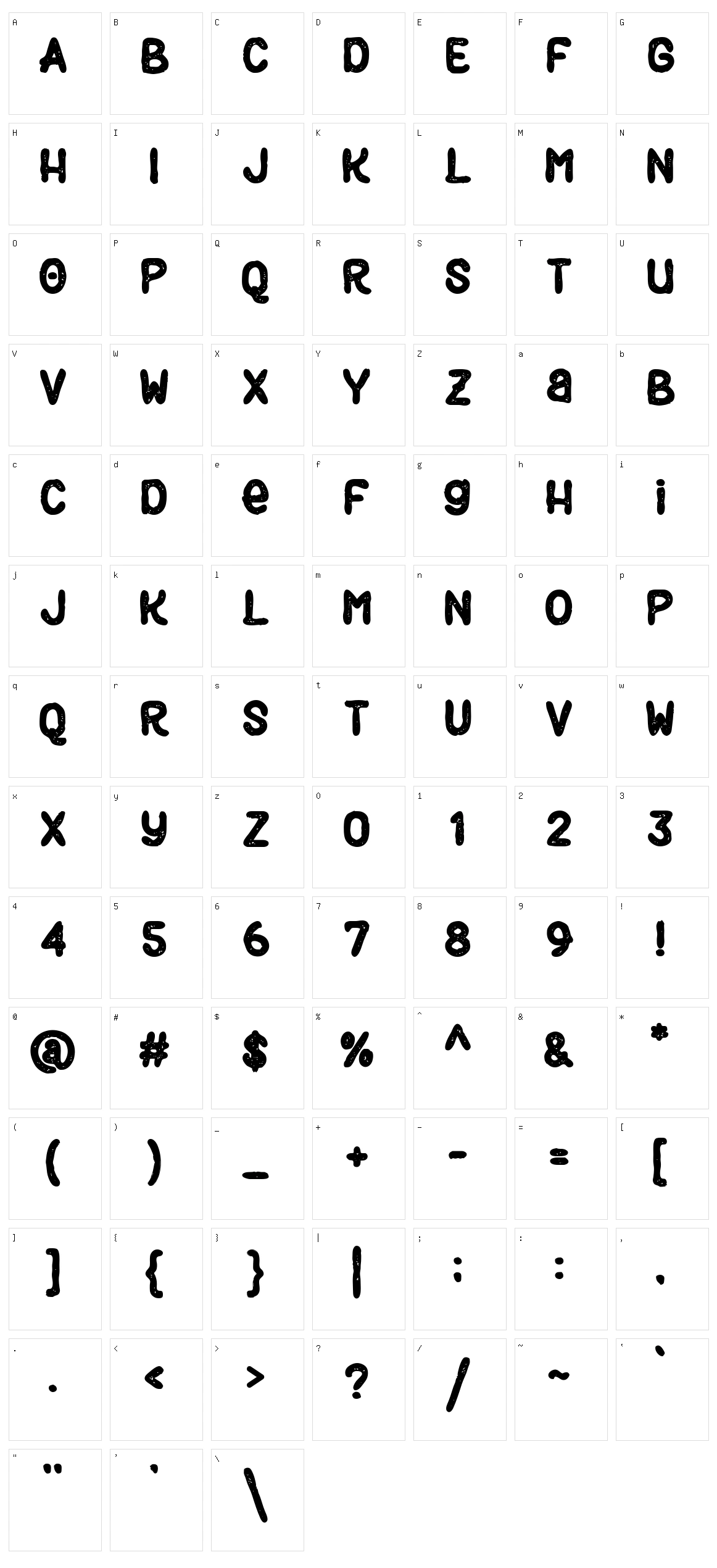 Black Burger Character Set