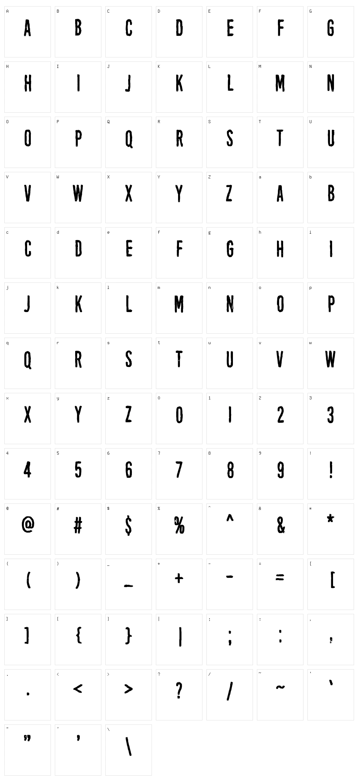 Black Owl Character Set