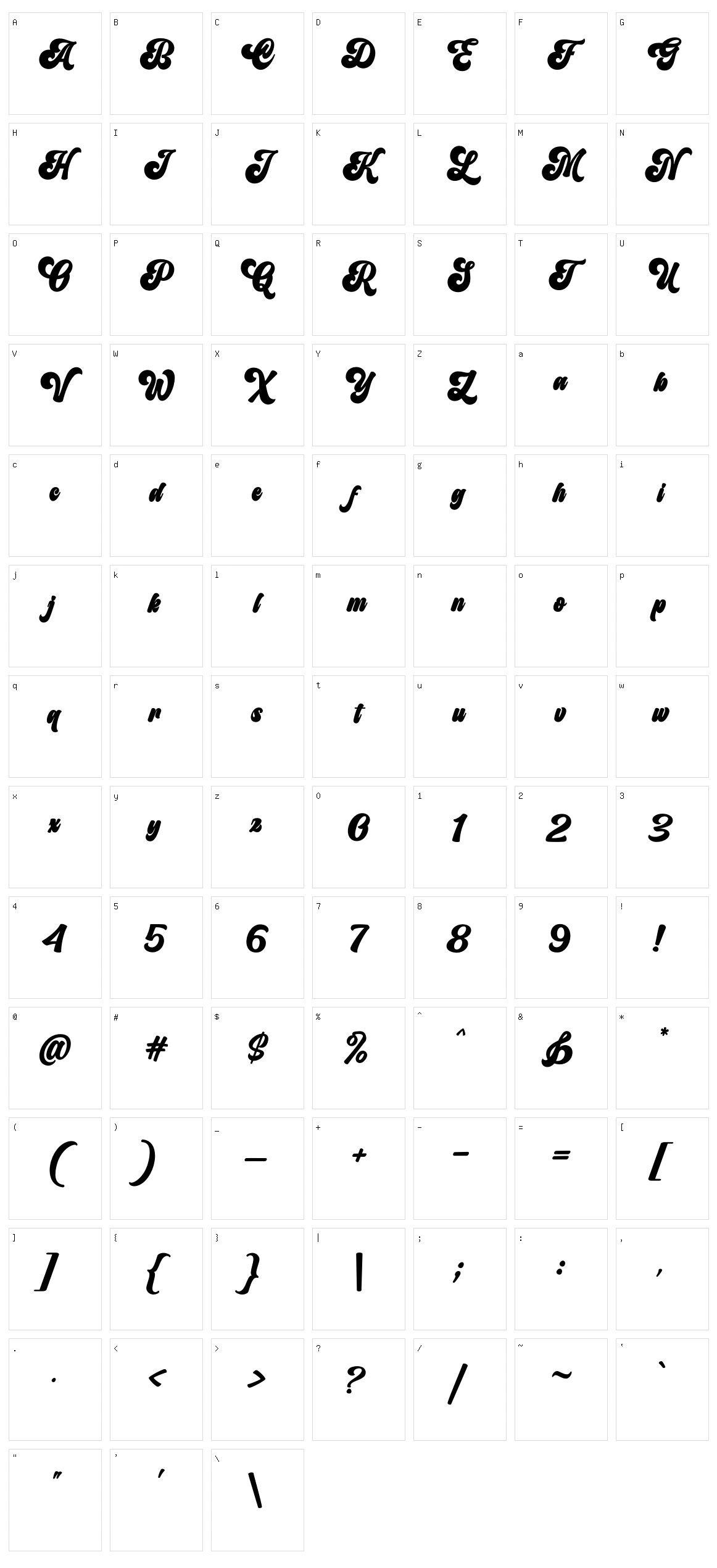 Ashington Character Set