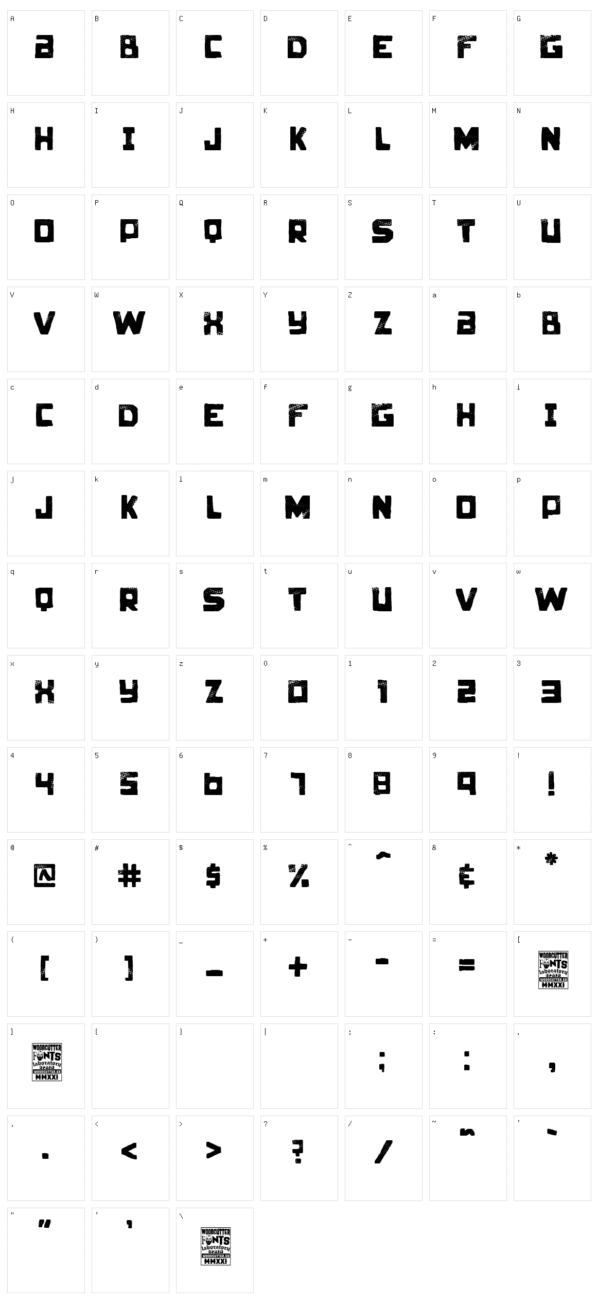 Broken Family Character Set
