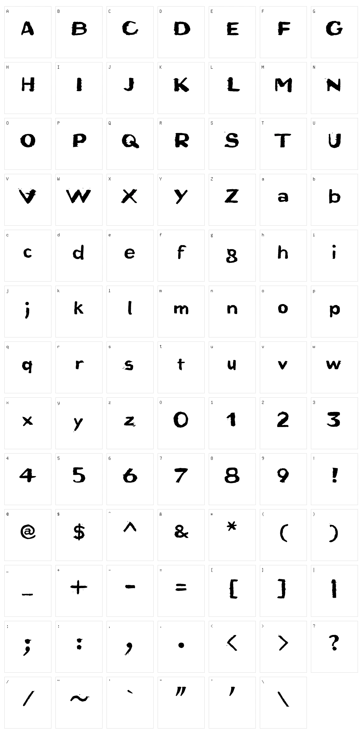 Bruta Character Set