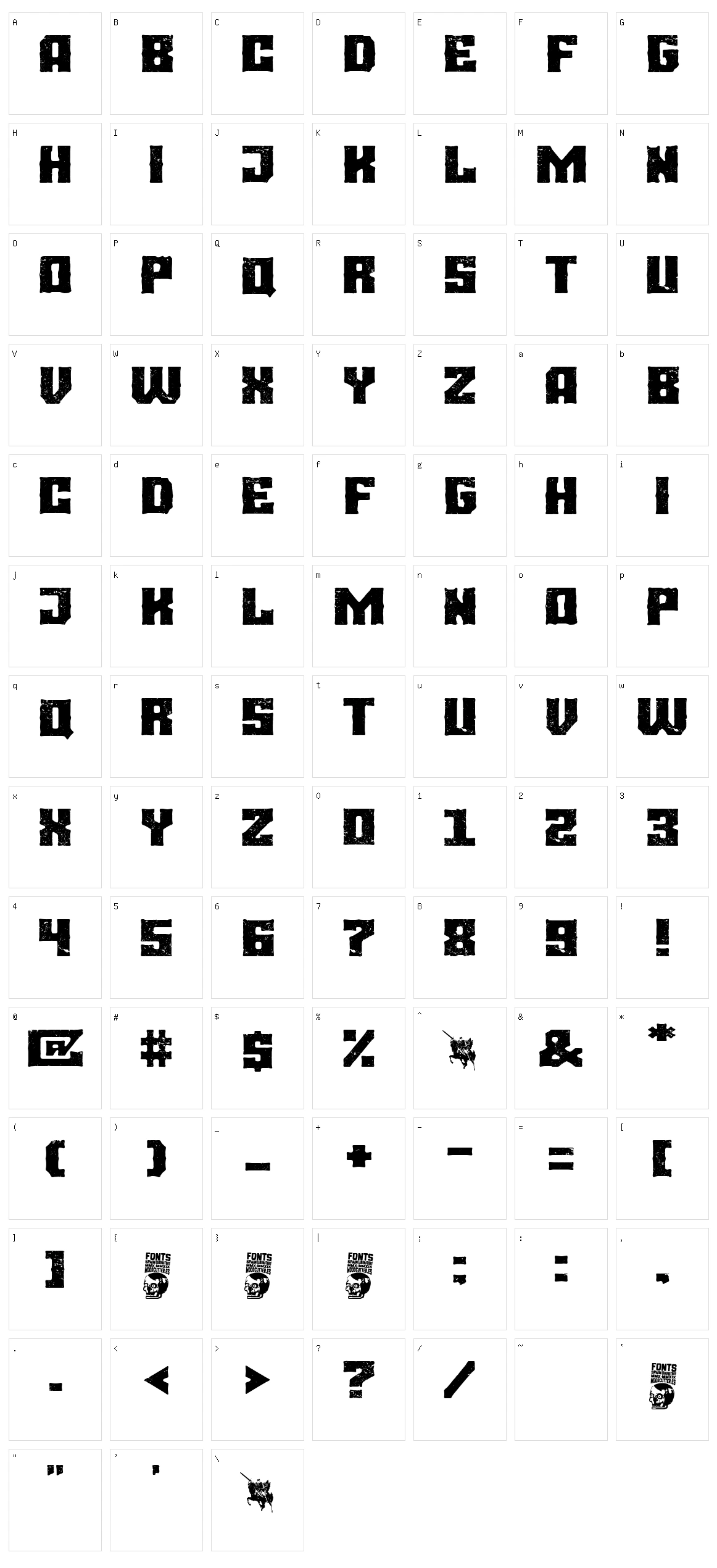Burgos City Character Set