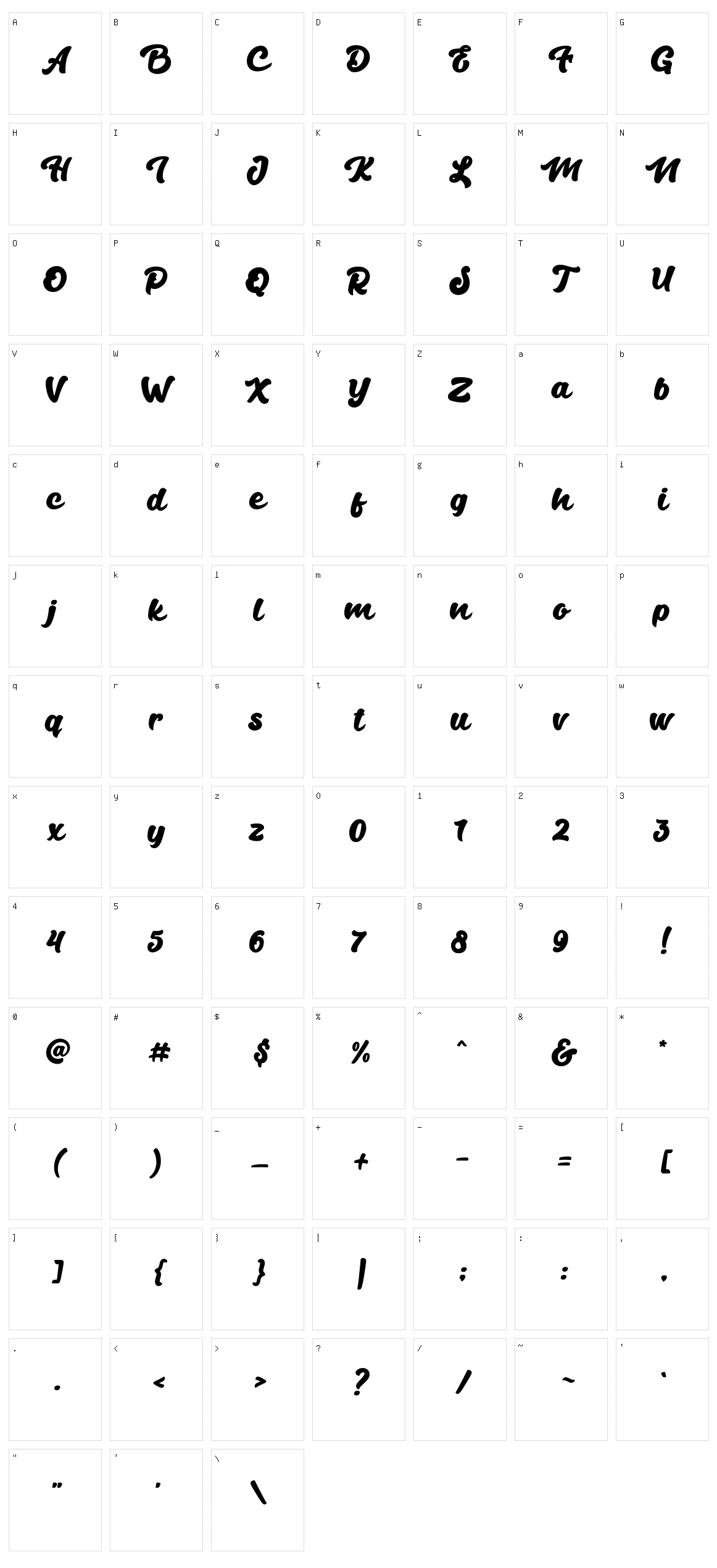 Andala Character Set