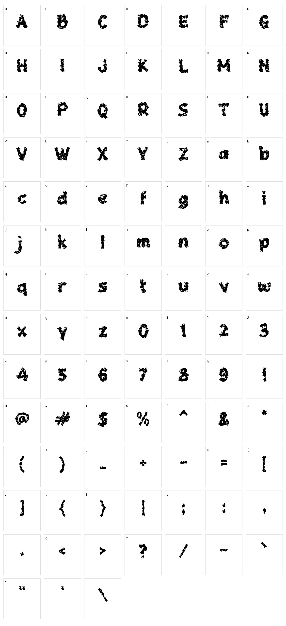 c Caryer Character Set