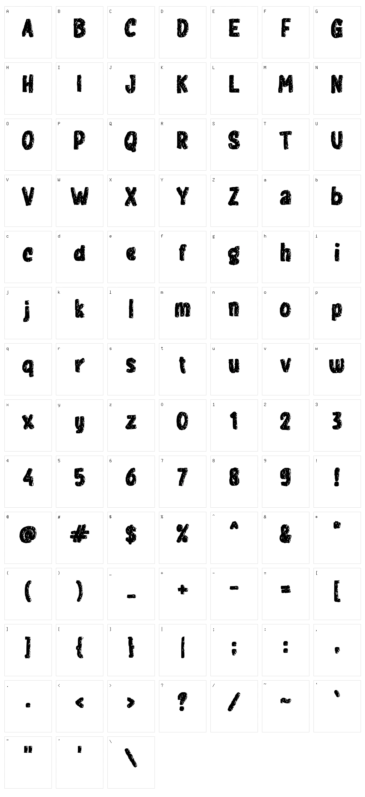 c Caves Character Set