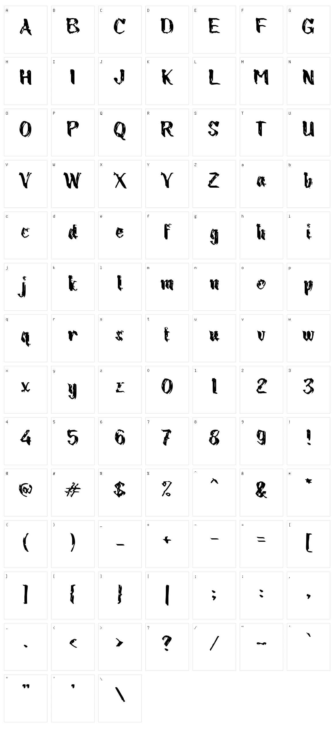 c Cengkeh Character Set