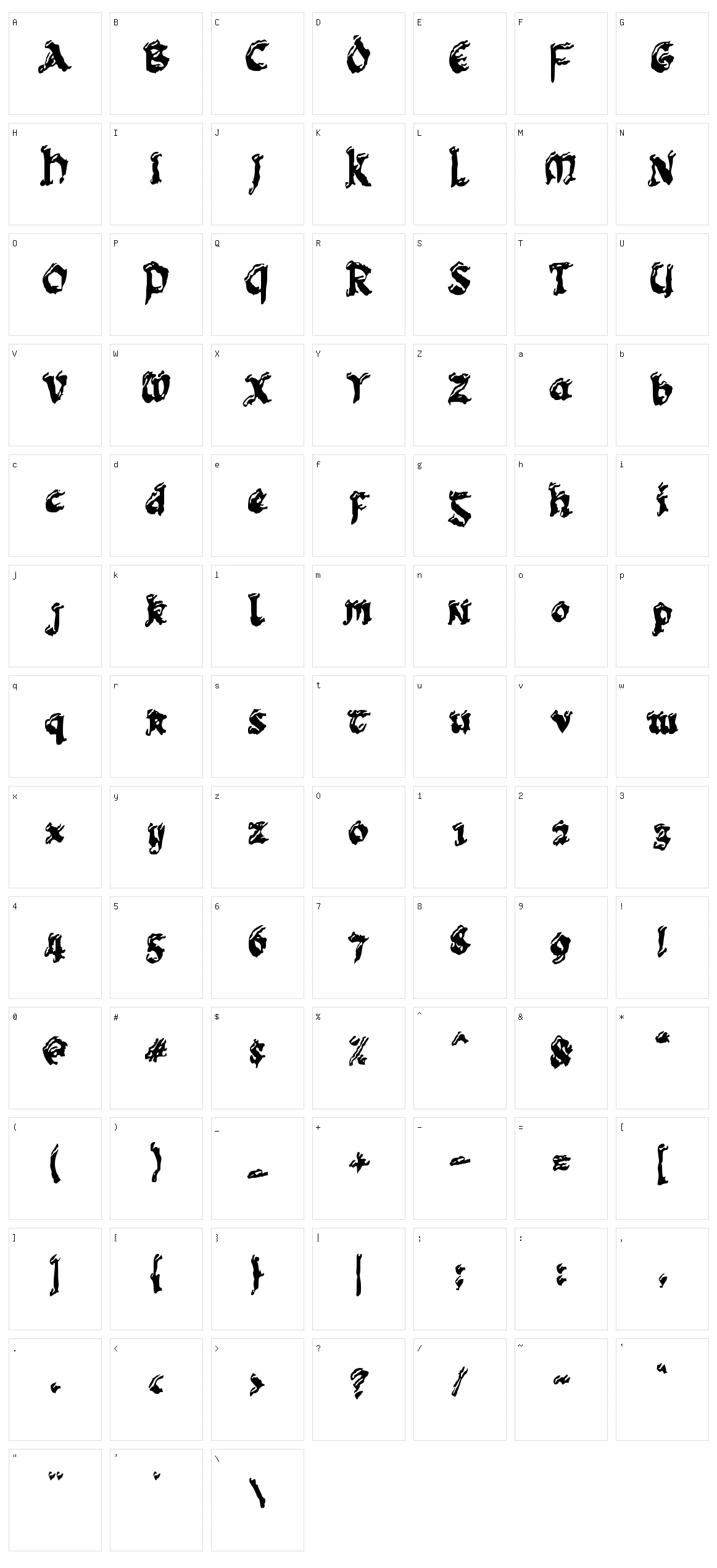 c Coolizer Character Set