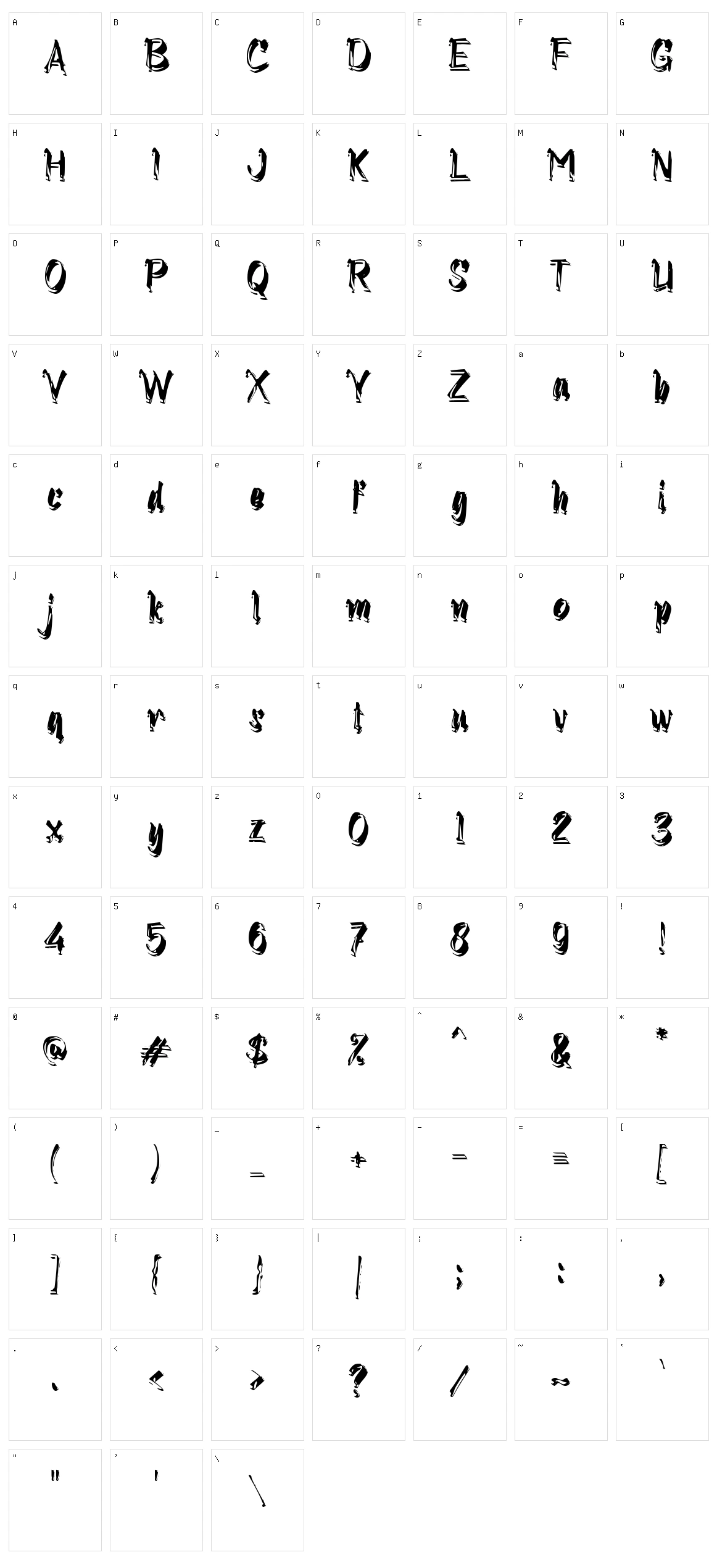 c Coreng Character Set