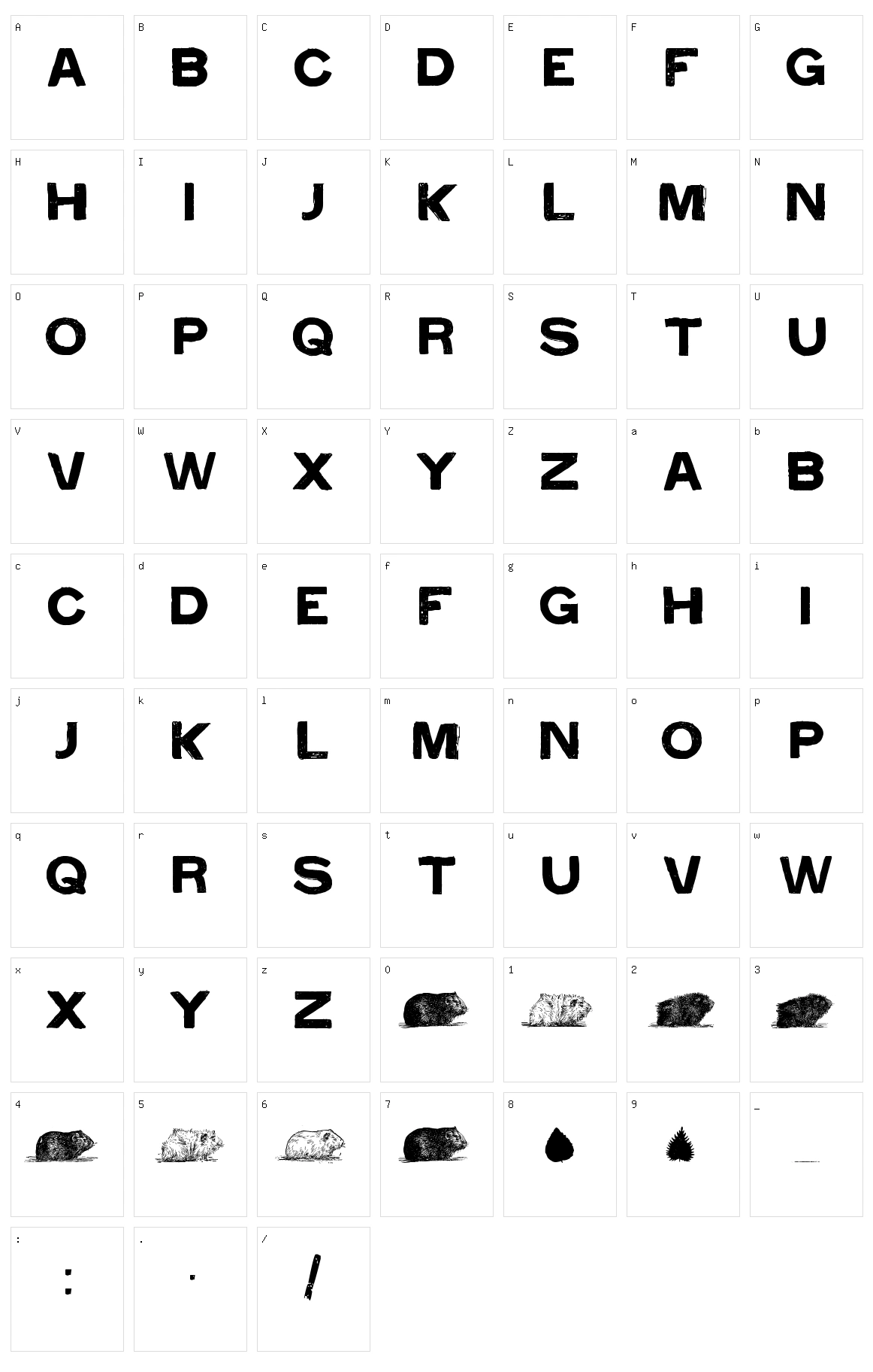 Cacavia01 Character Set
