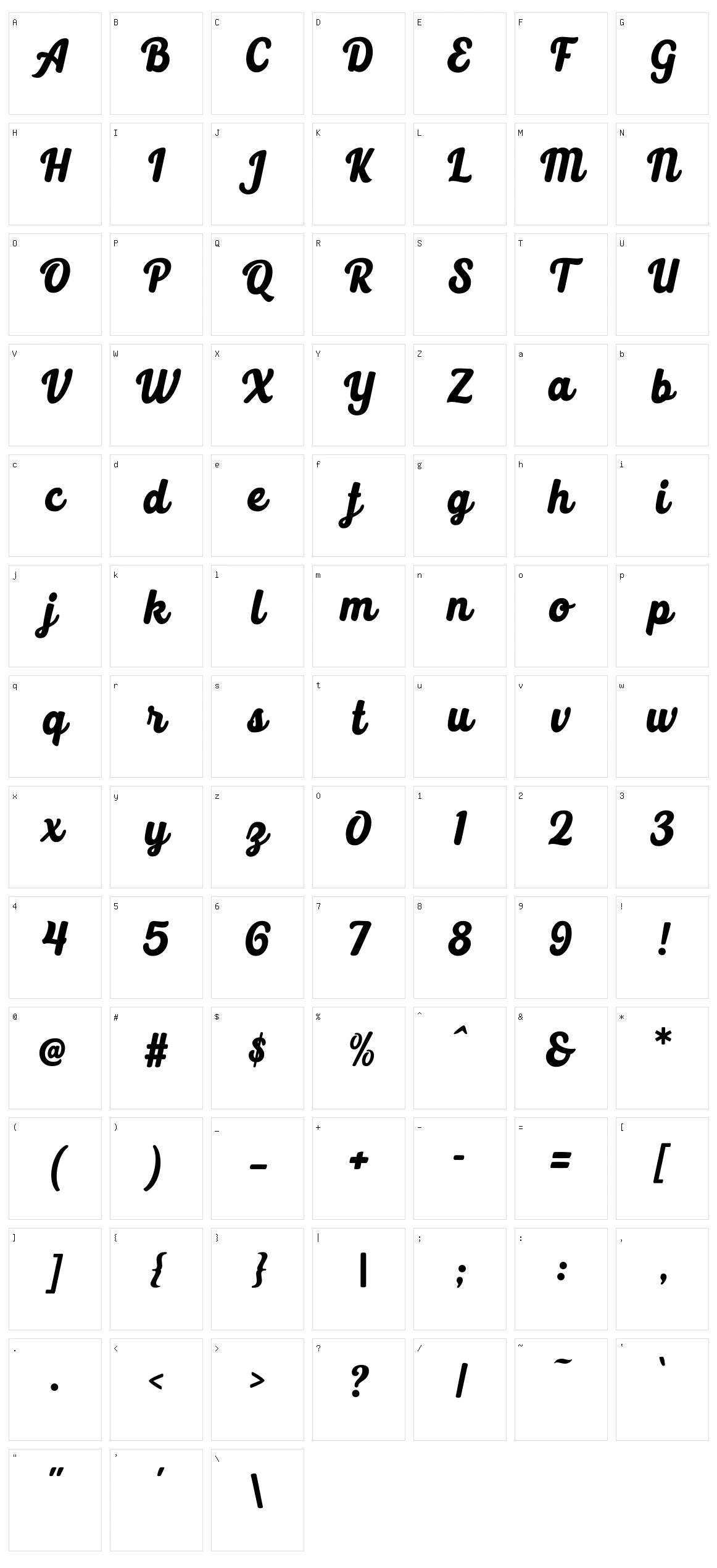 Selphia Character Set