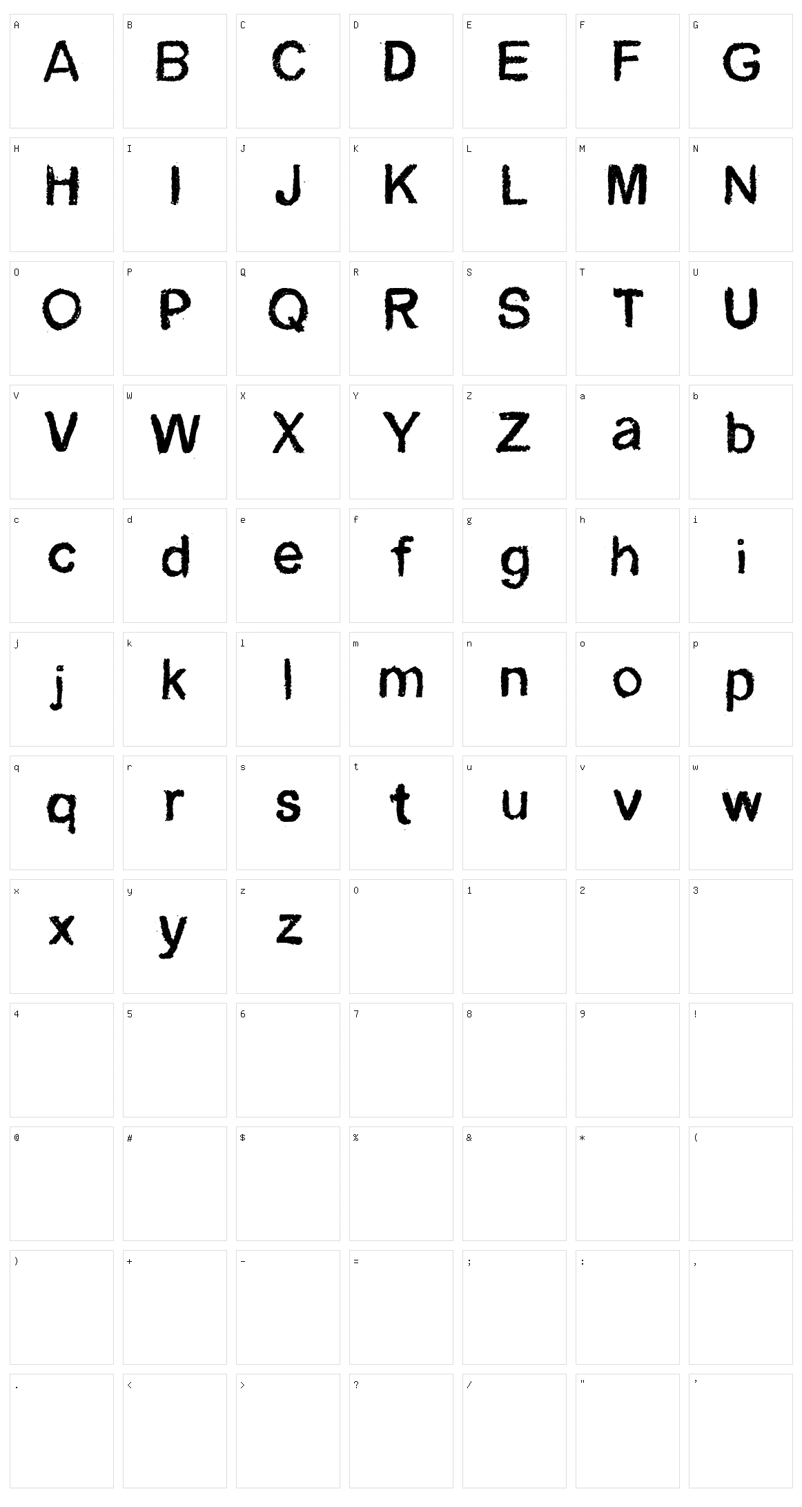 CF Blackboard Character Set