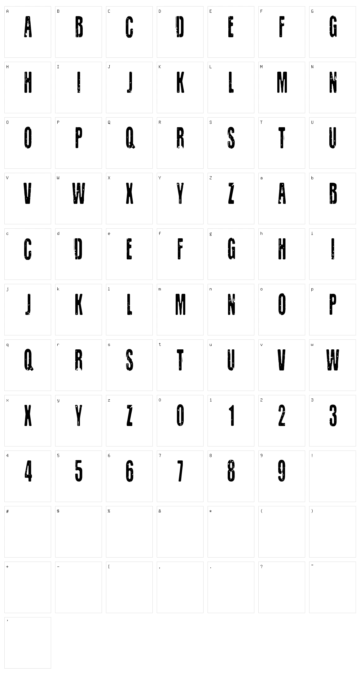 CF Old Lithography Character Set
