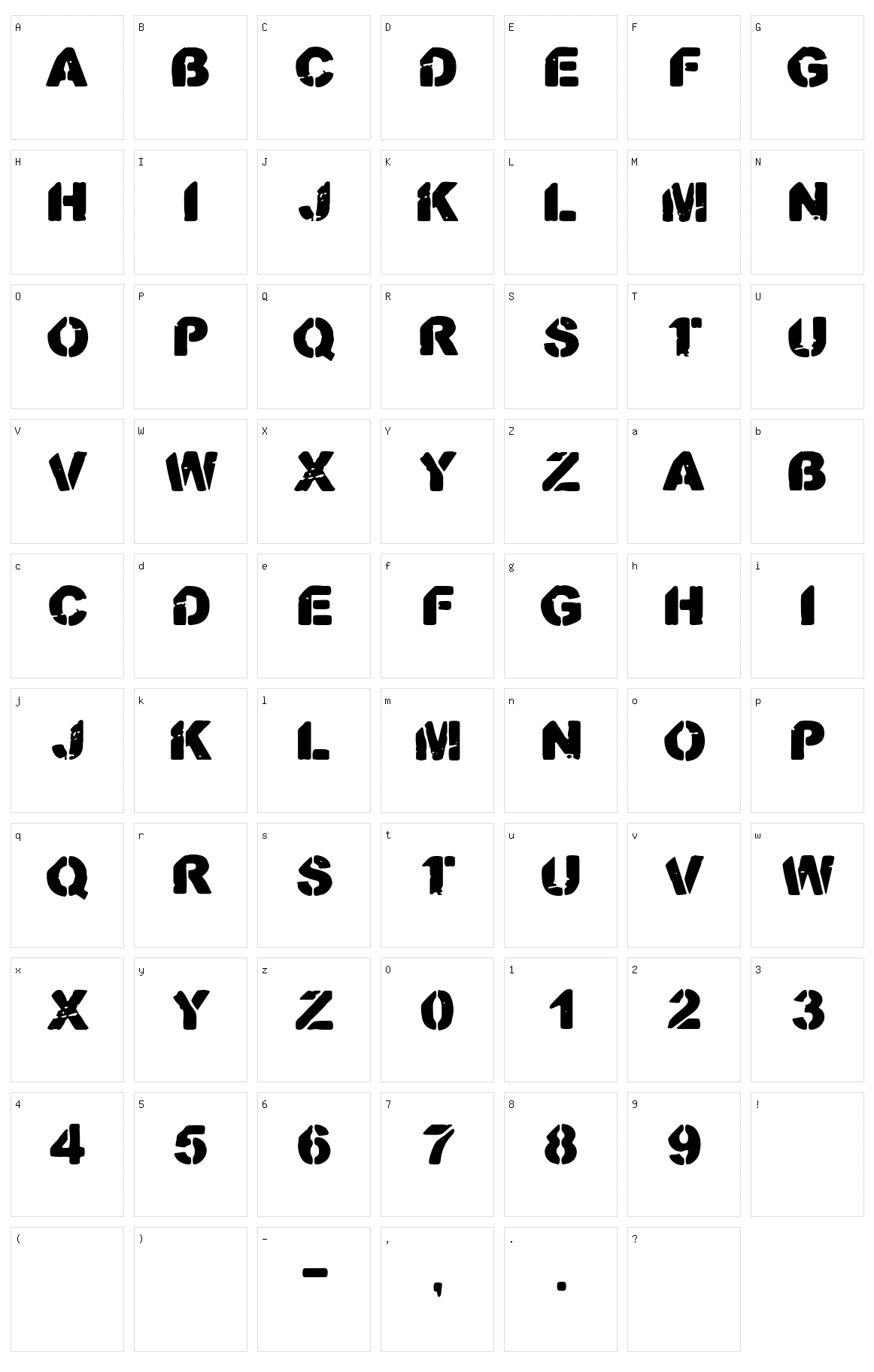 CF Stencil O Rama Stamp Character Set