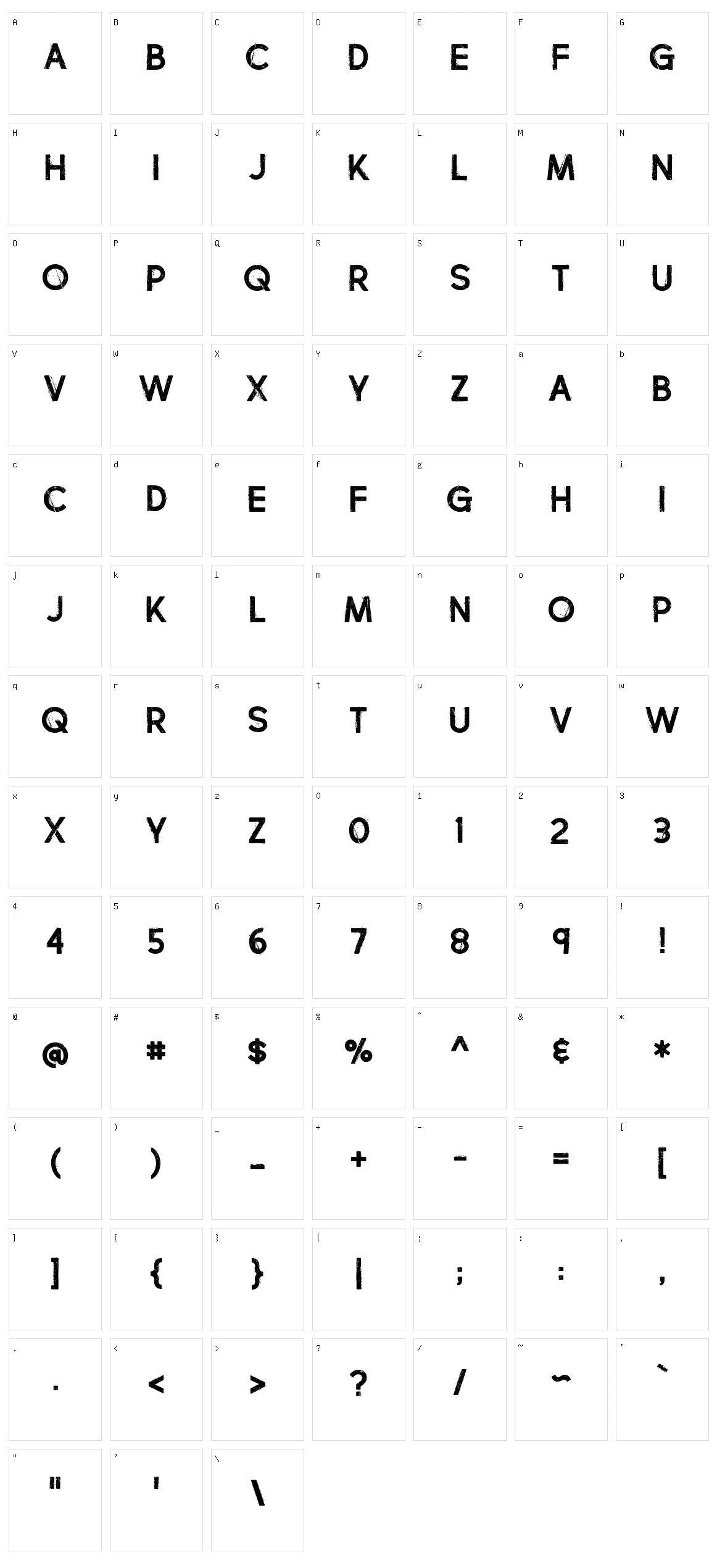 Charbroil Character Set