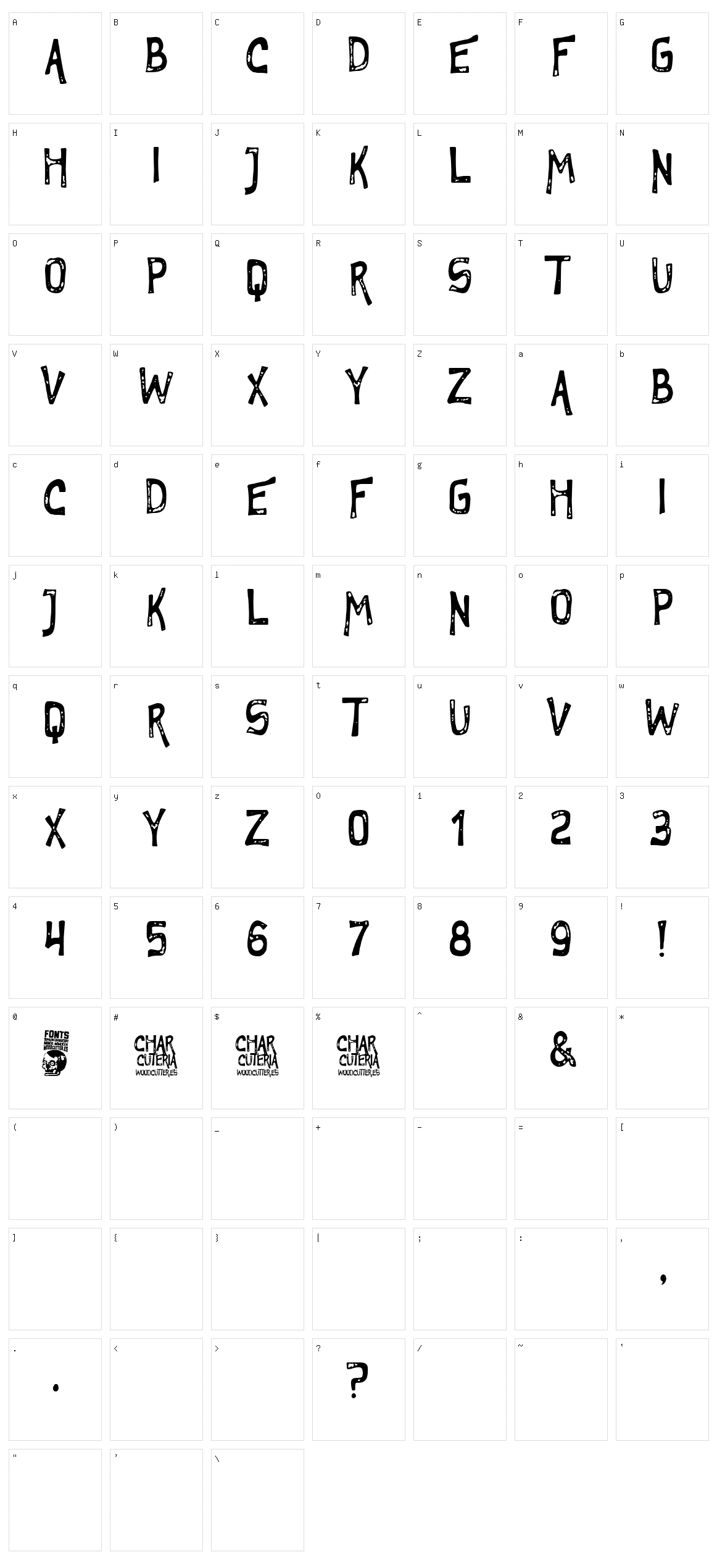 Charcuteria Character Set