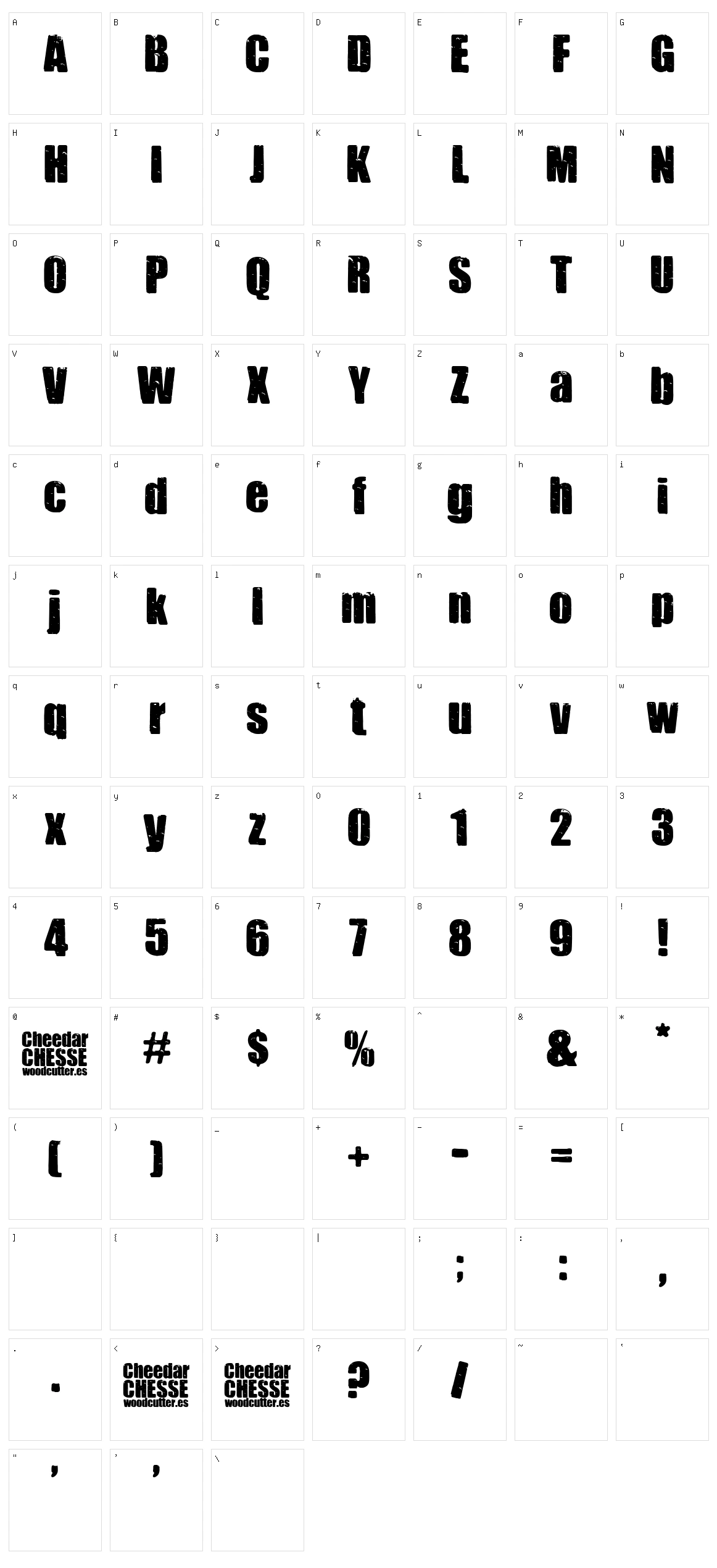 Cheedar Cheese Character Set