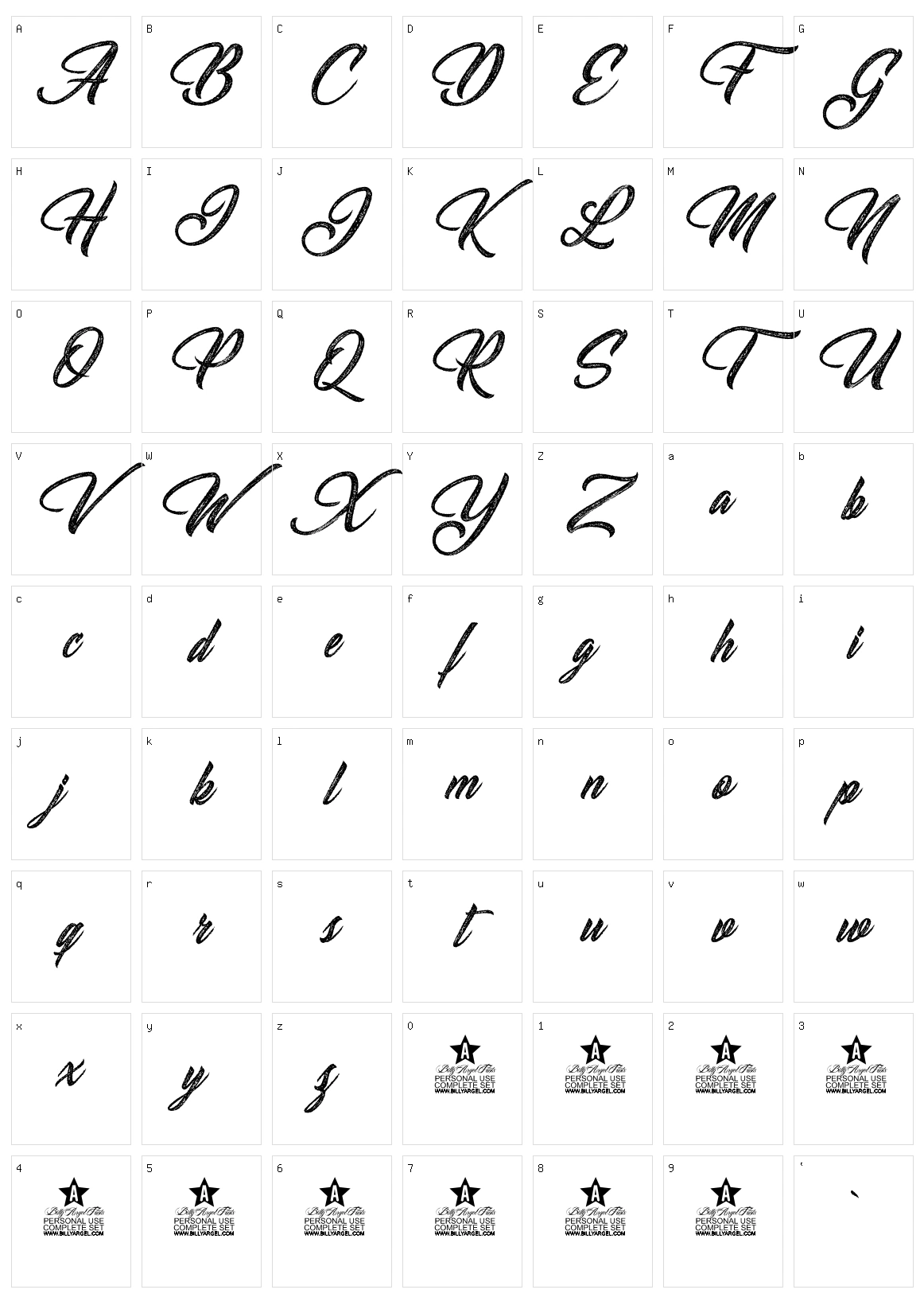 Santeria Character Set