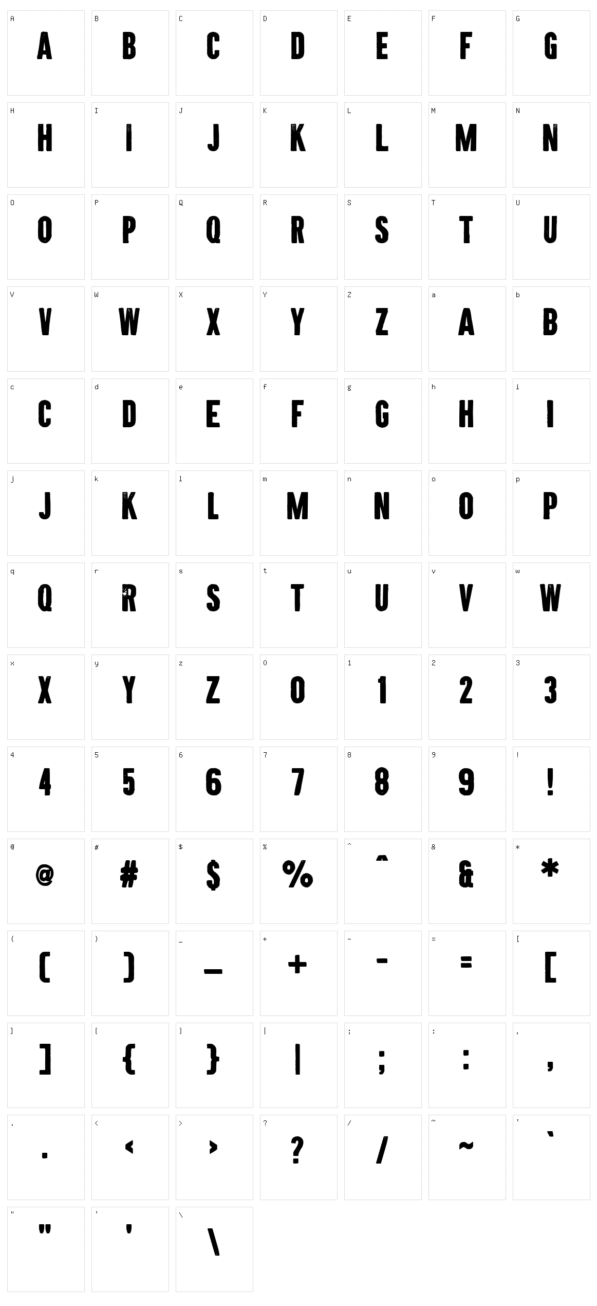 Citizen Carto Character Set