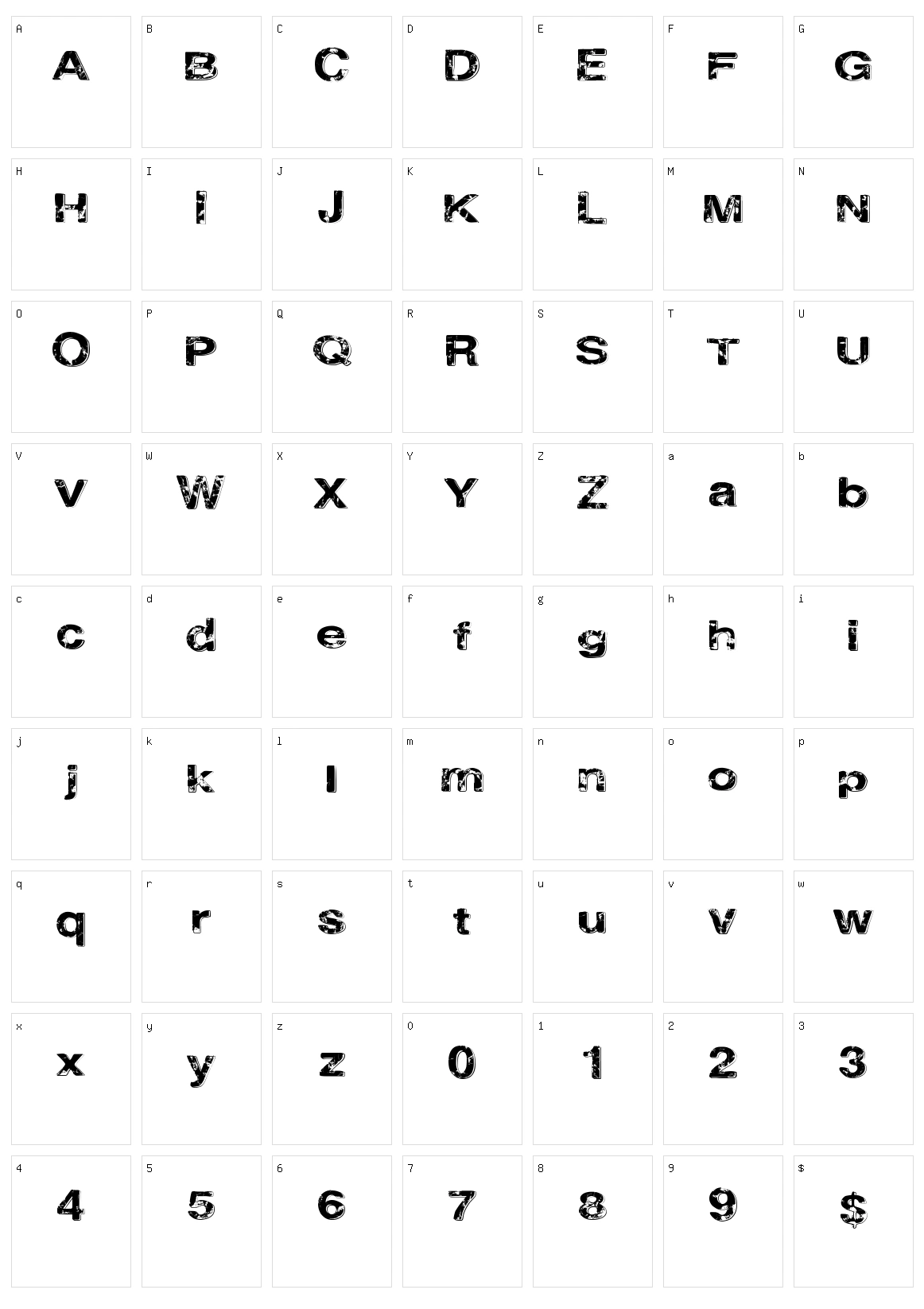 City Heights Character Set