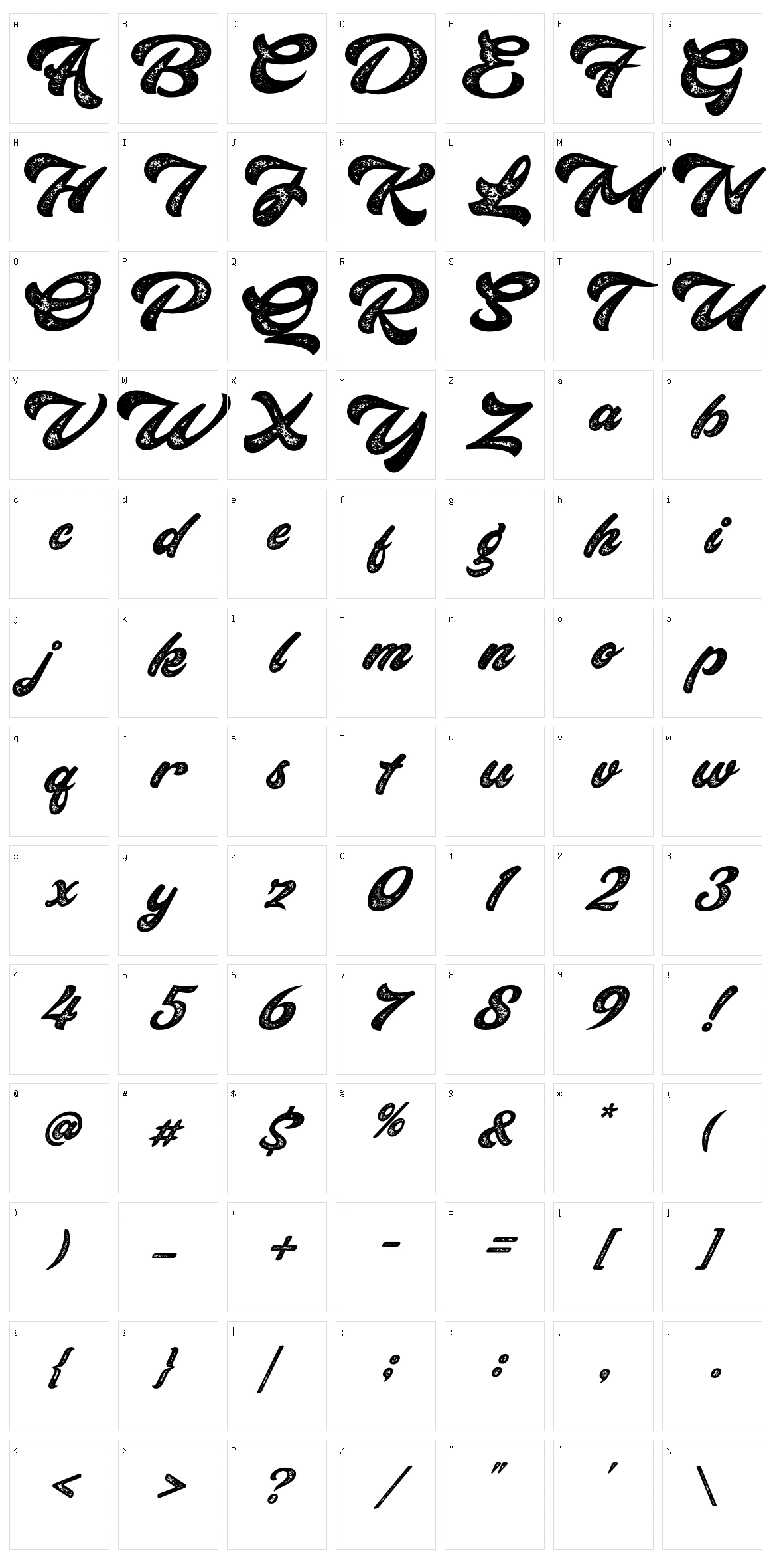 Thalib Character Set