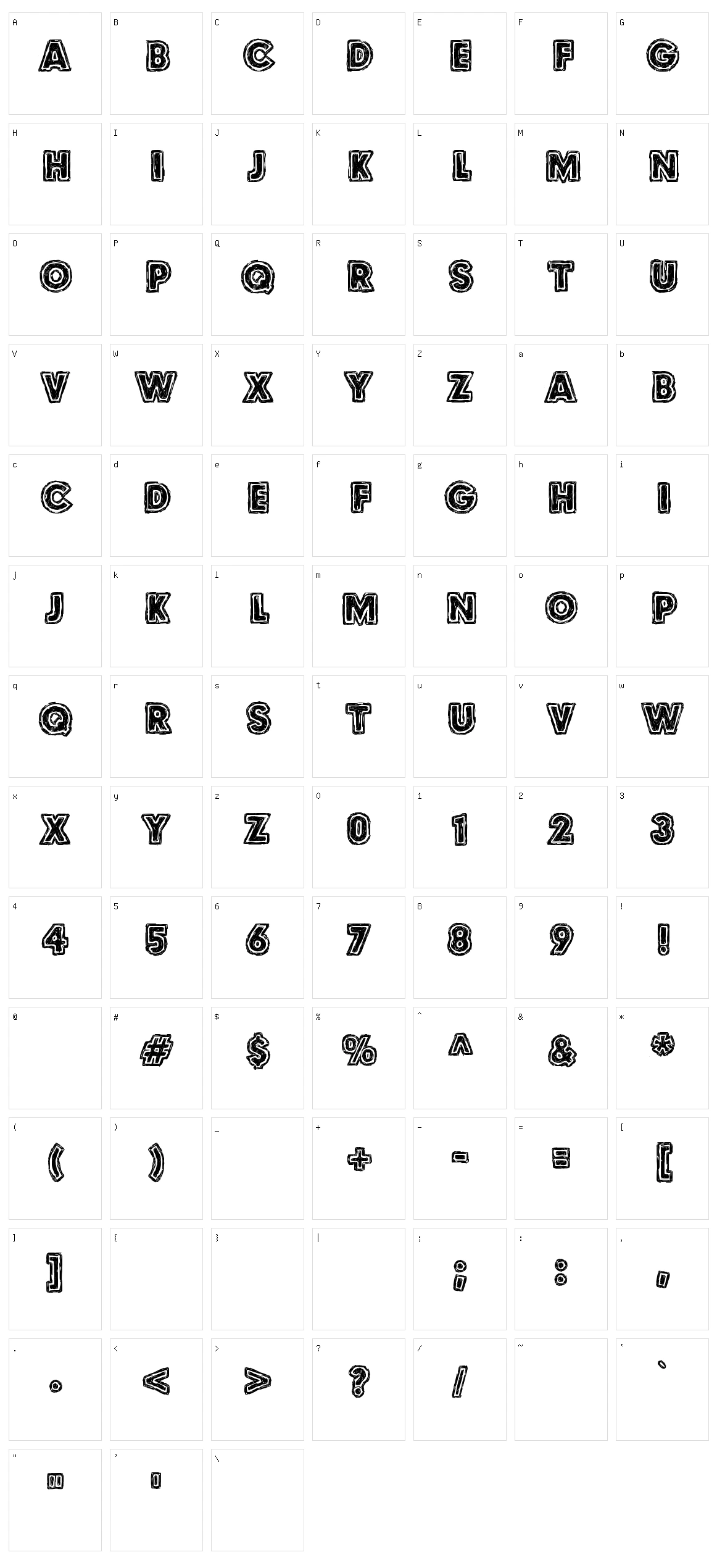 Culdesac Character Set
