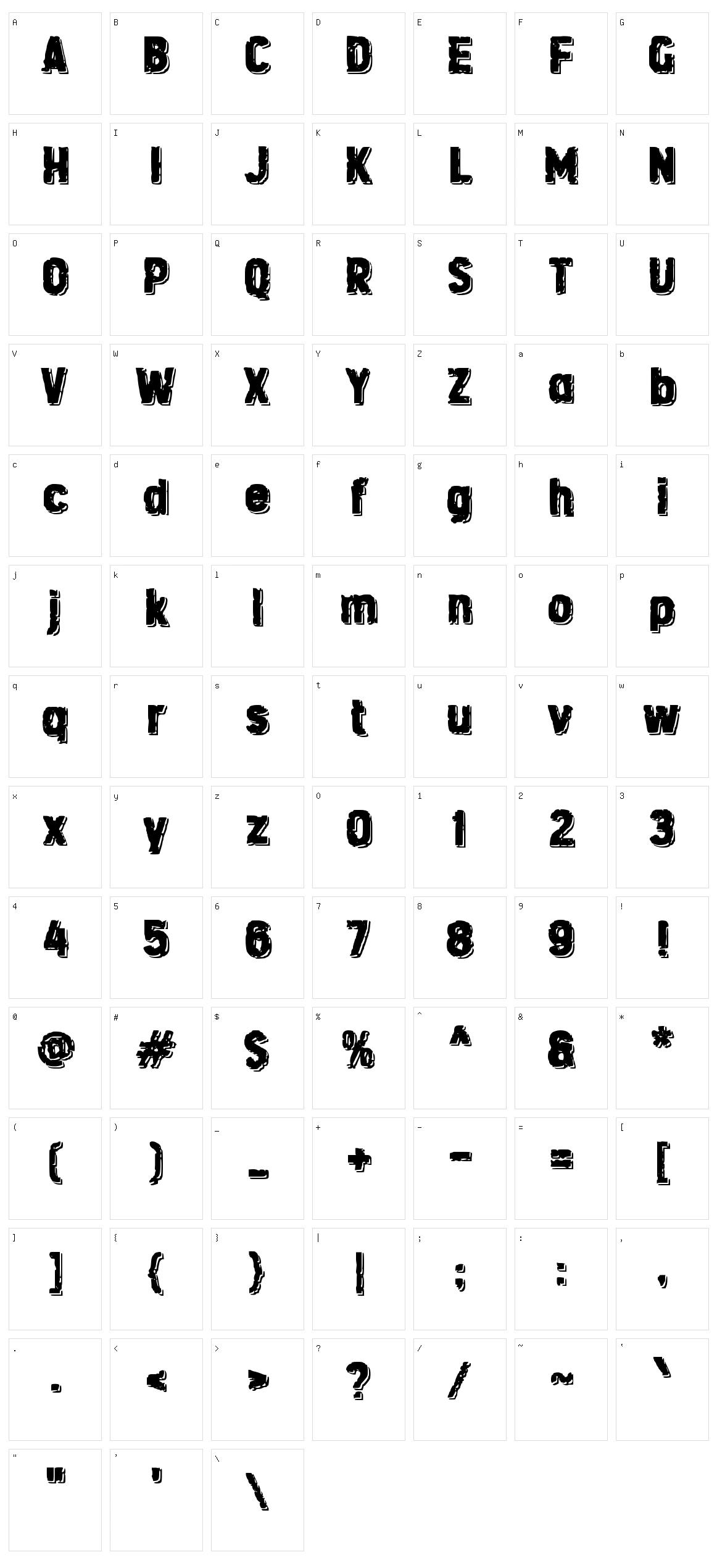 d Dumugi Character Set