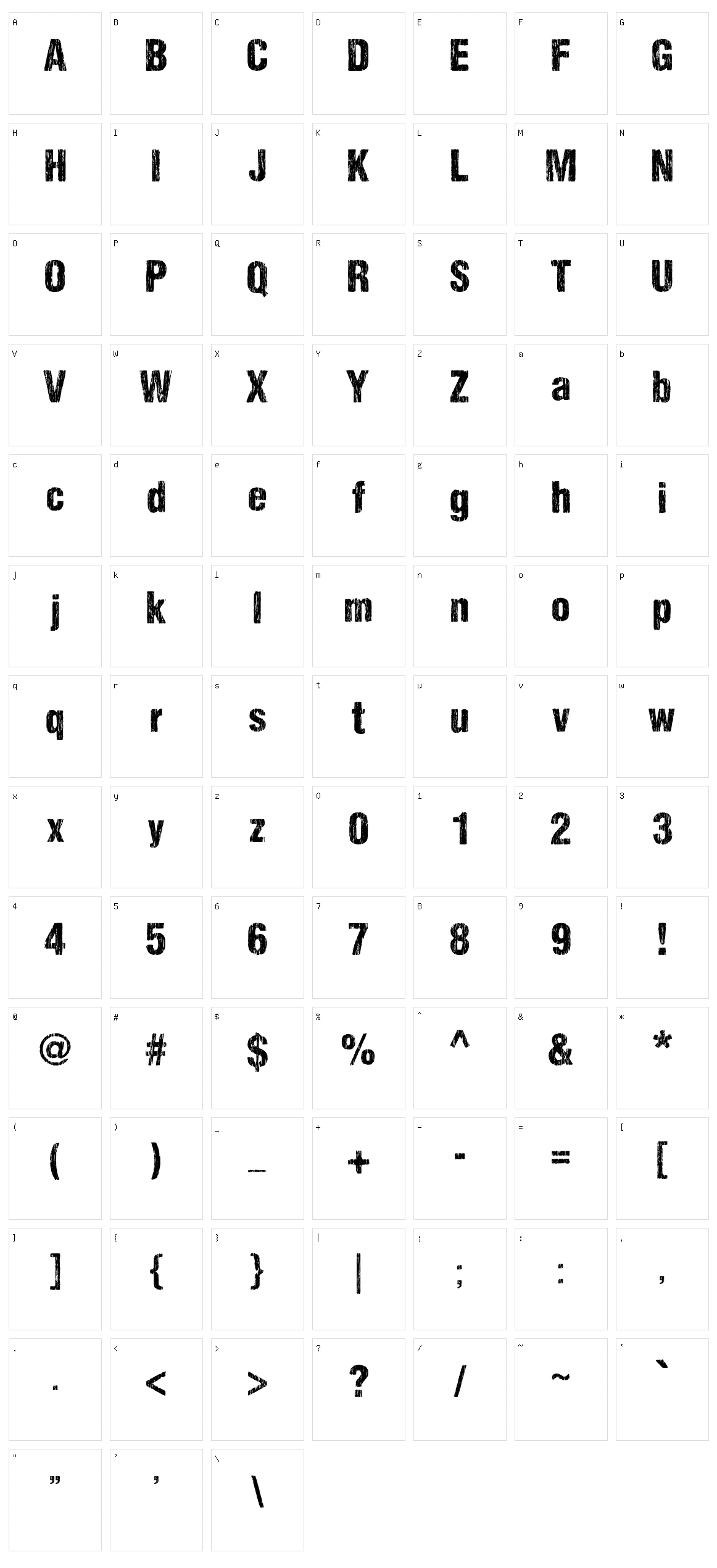 DCC Sharp Distress Black Character Set