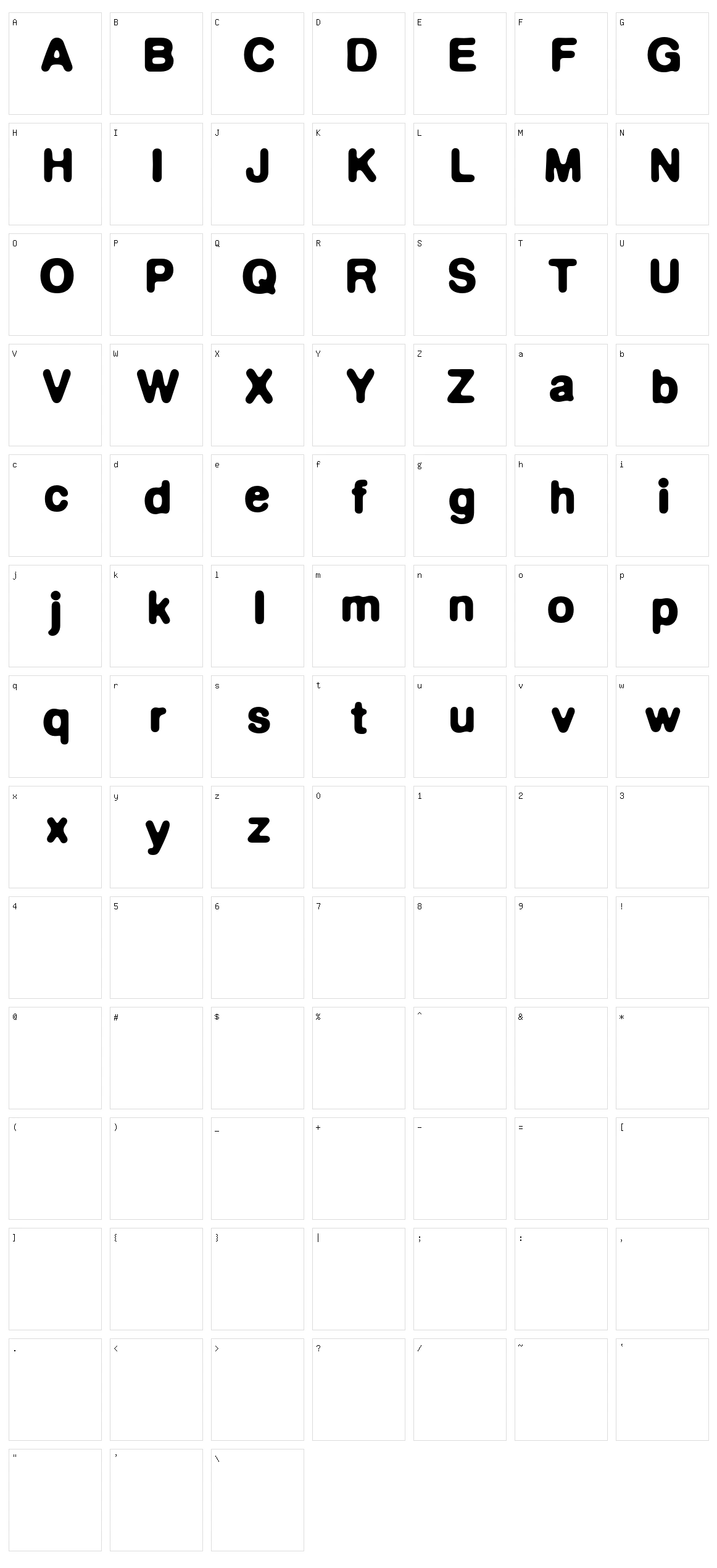 DeFonte Character Set