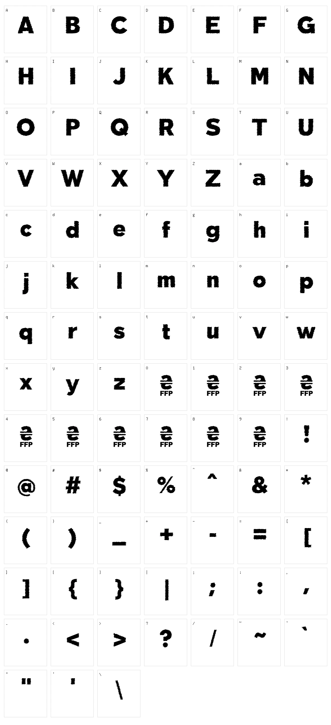Deslucida Character Set