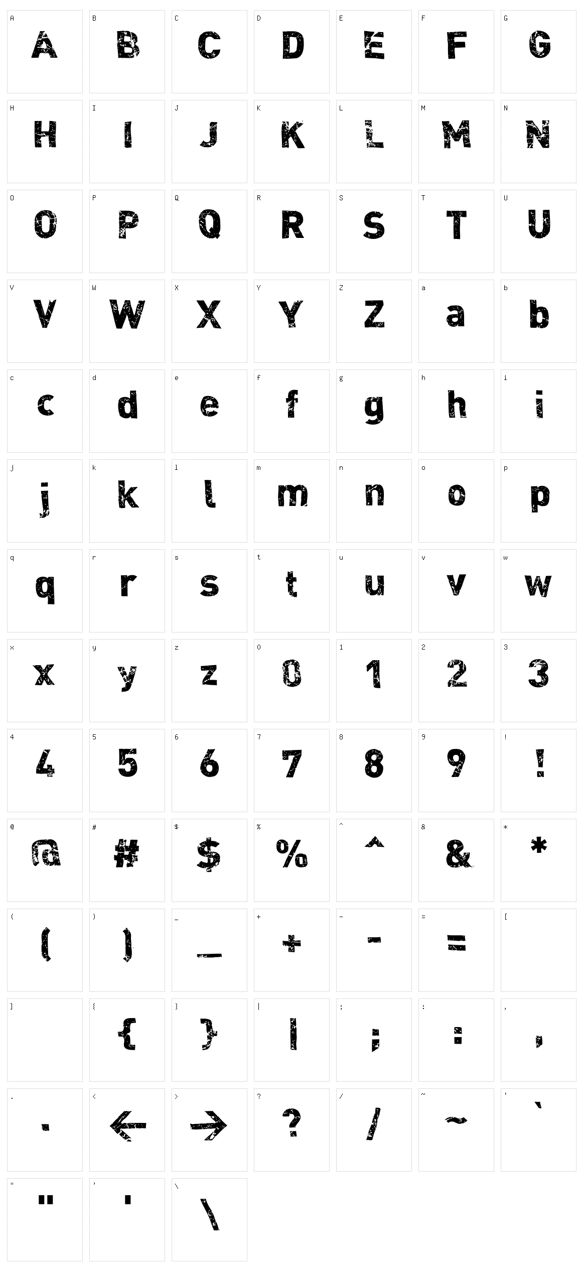 Dink Character Set