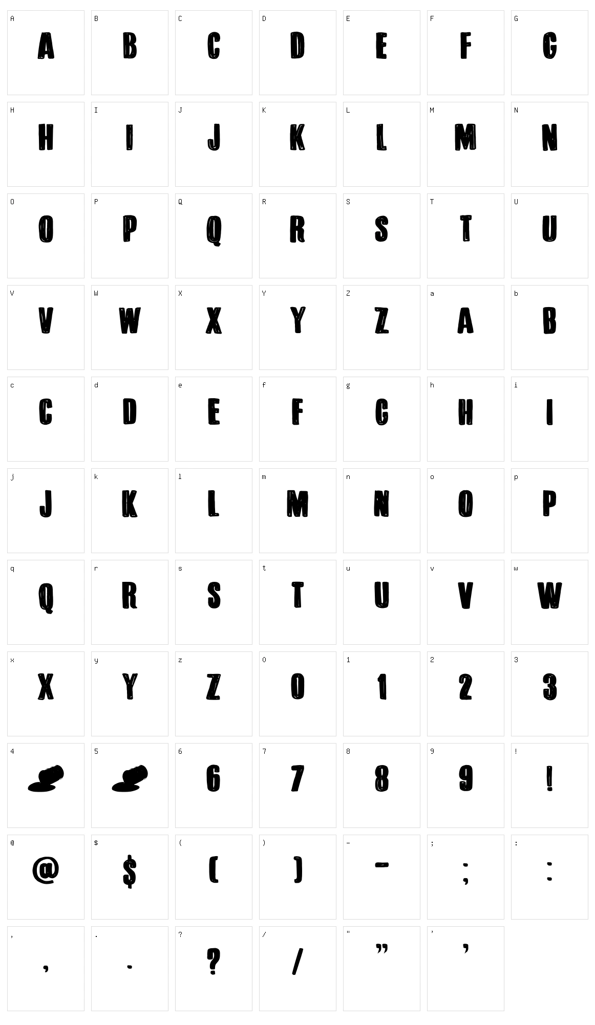 DK Bitumen Character Set