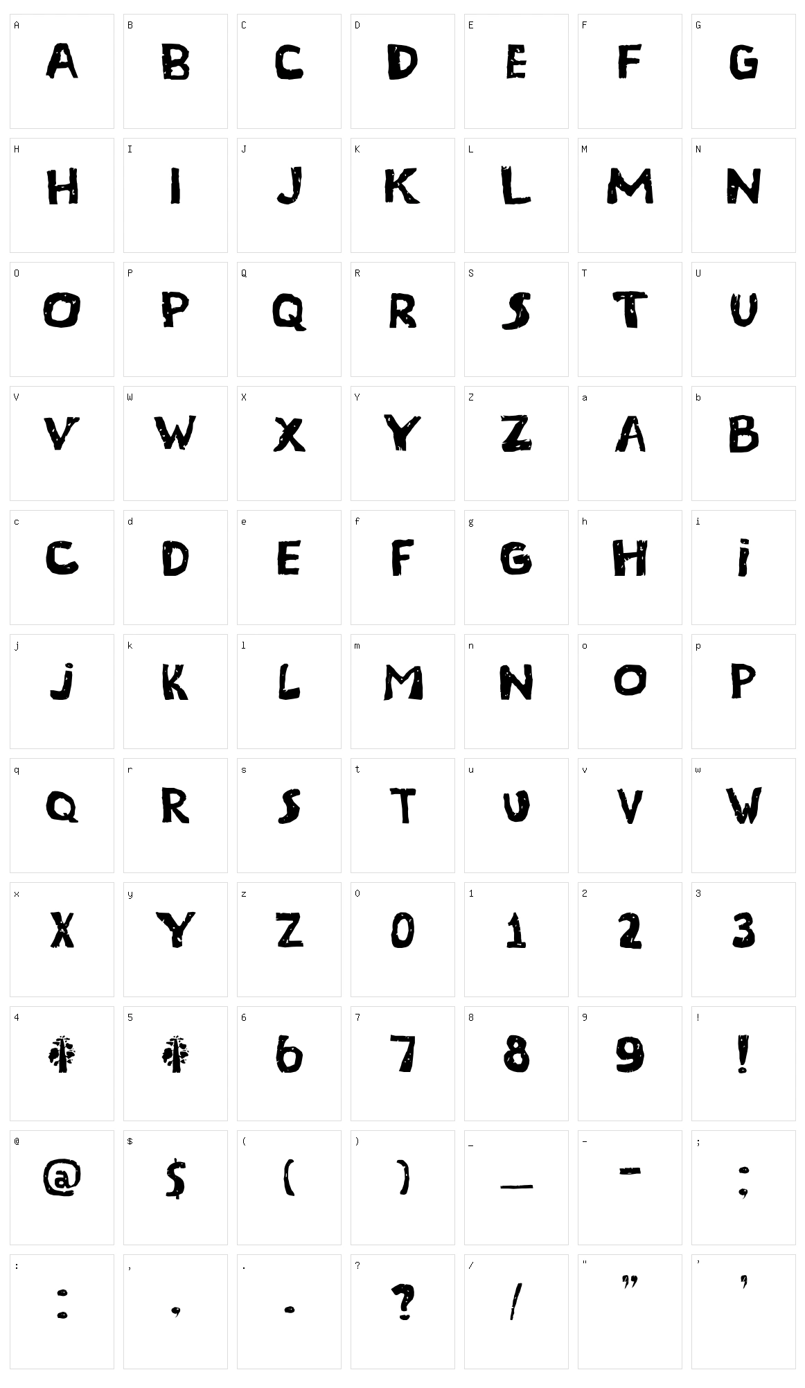 DK Terpentijn Character Set